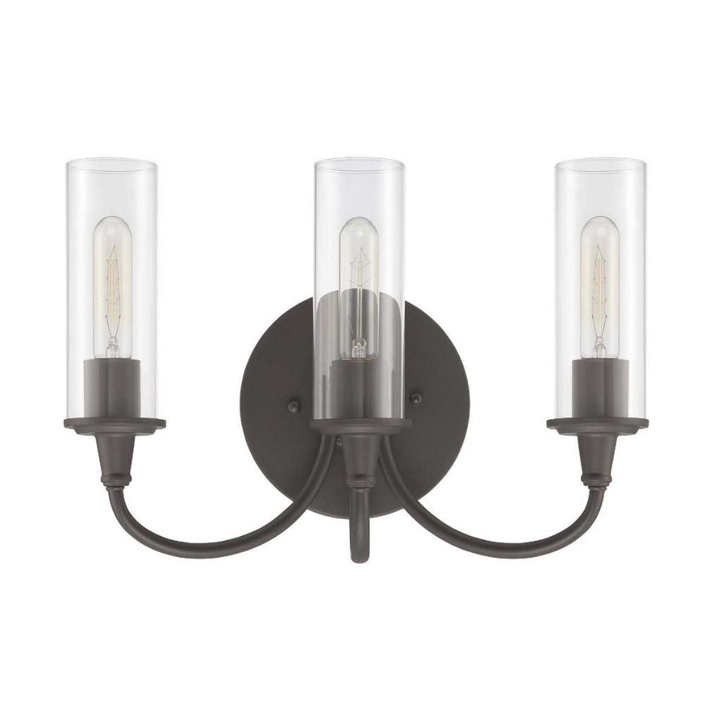 Craftmade Modina 16" 3-Light Espresso Vanity Light With Clear Glass Shades