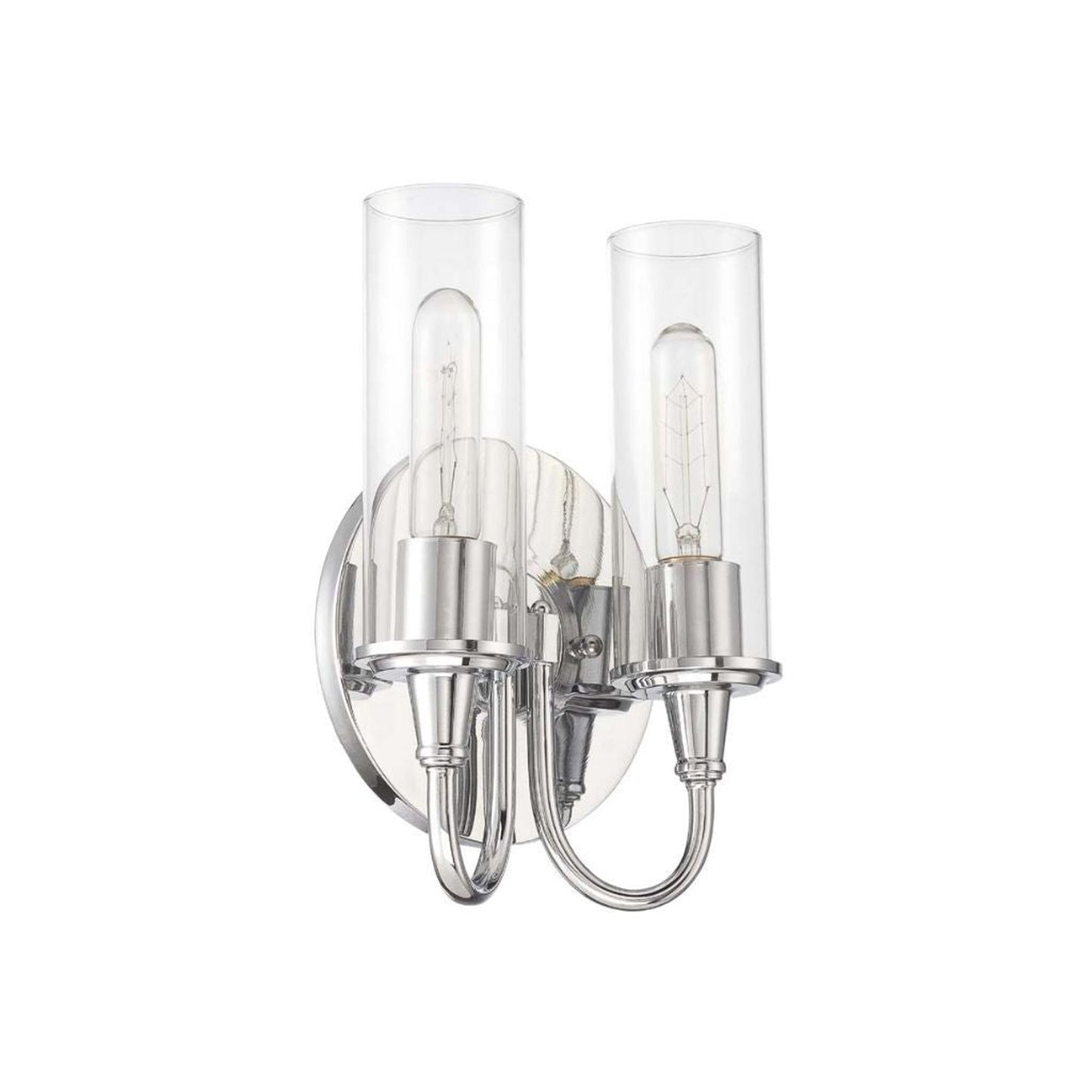 Craftmade Modina 8" 2-Light Chrome Vanity Light With Clear Glass Shades