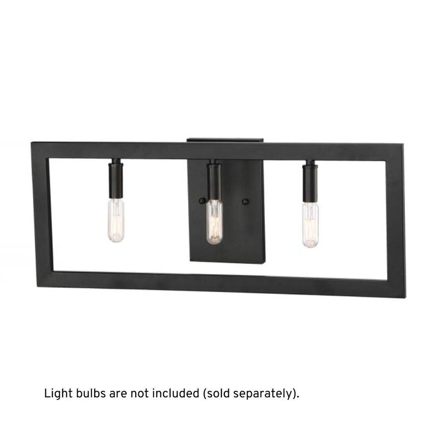 Craftmade Portrait 23" 3-Light Espresso Candle-Style Vanity Light With Rectangular Open Frame Shade