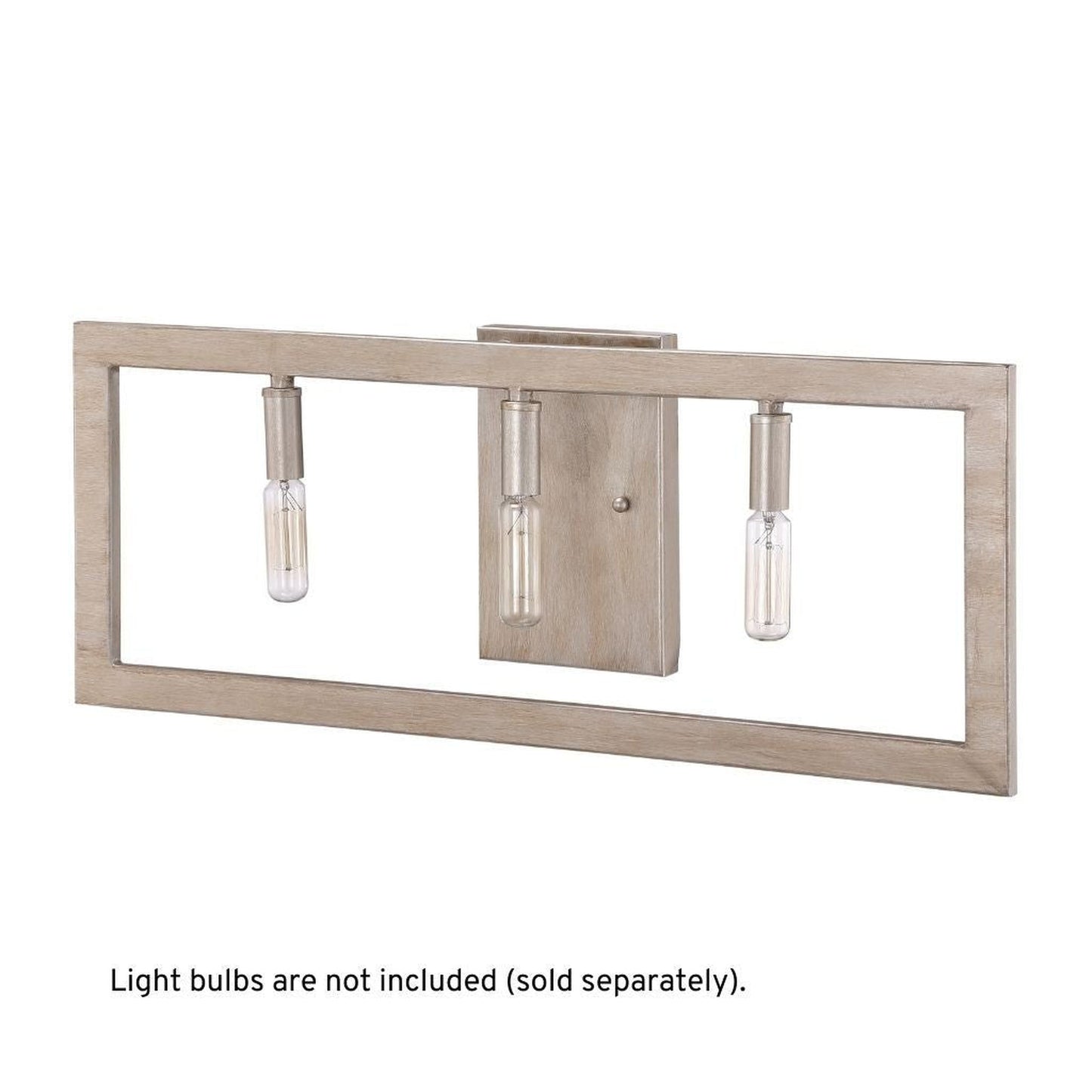 Craftmade Portrait 23" 3-Light Gold Twilight Candle-Style Vanity Light With Rectangular Open Frame Shade