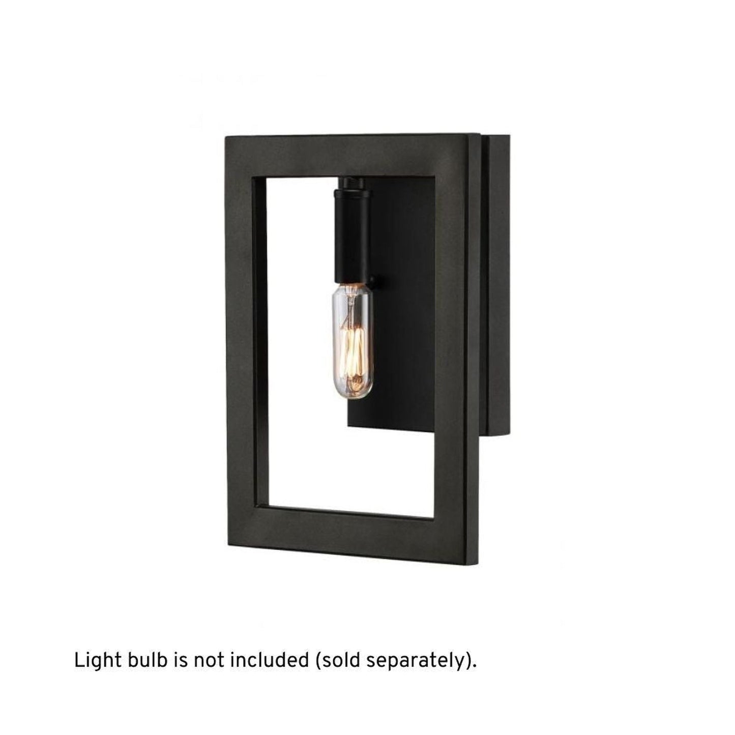 Craftmade Portrait 8" x 10" 1-Light Espresso Candle-Style Wall Sconce With Rectangular Open Frame Shade