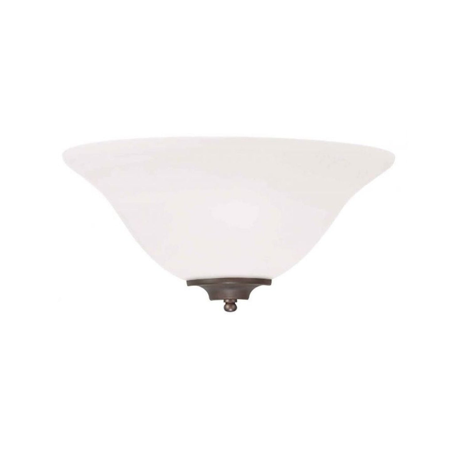 Craftmade Raleigh 7" x 13" 1-Light Old Bronze Wall Sconce With Bowl Faux Alabaster Glass Shade