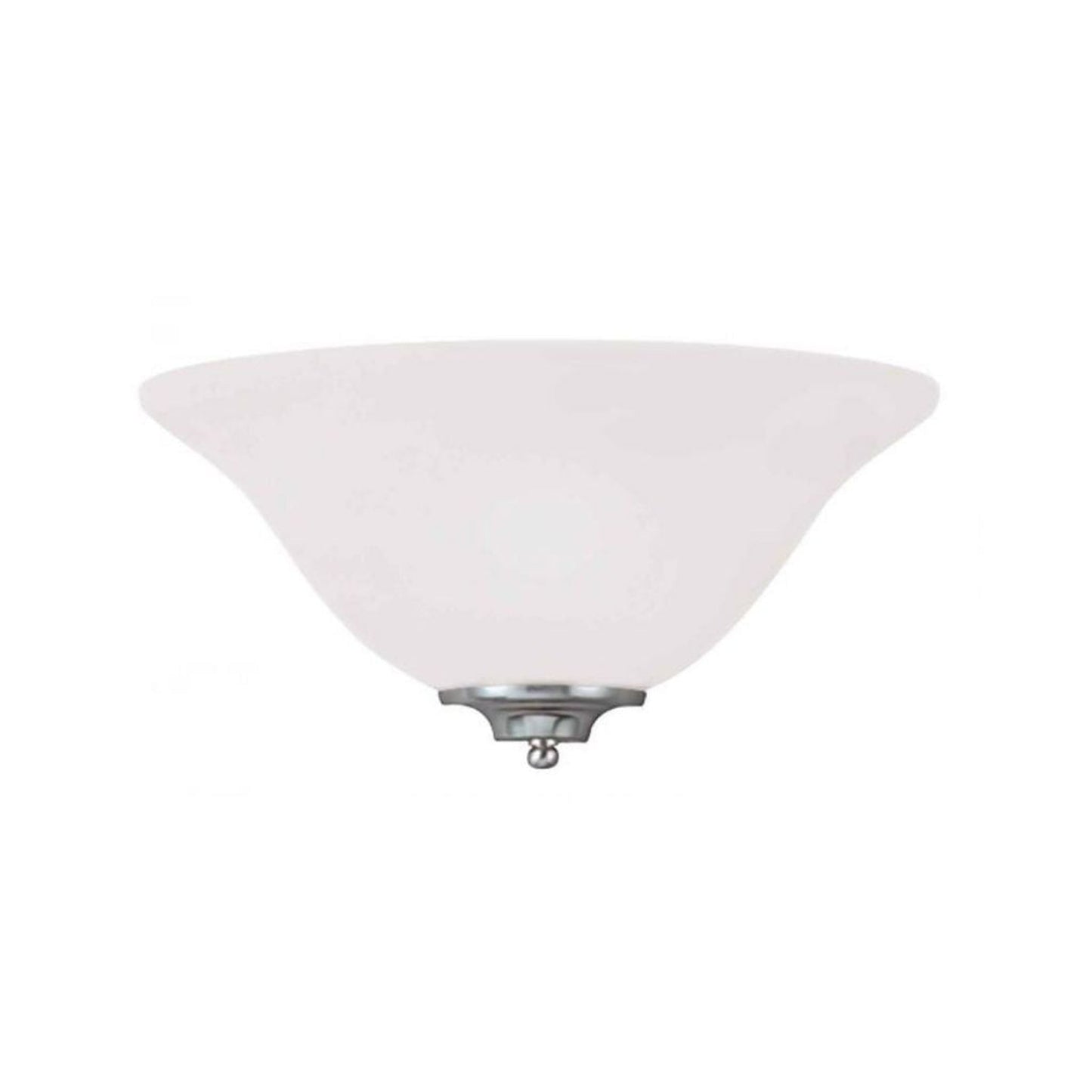 Craftmade Raleigh 7" x 13" 1-Light Satin Nickel Wall Sconce With Bowl Faux Alabaster Glass Shade