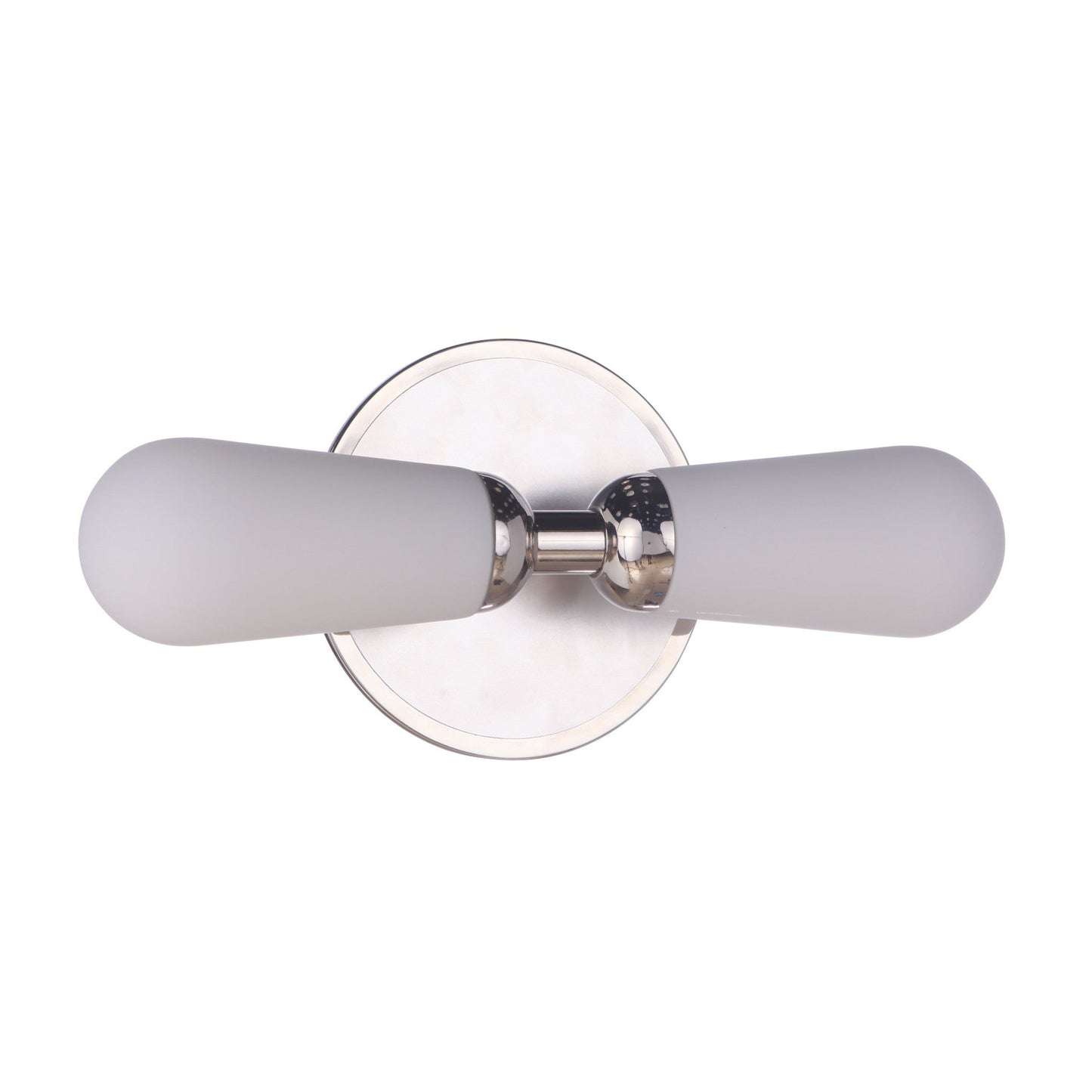 Craftmade Riggs 16" 2-Light Brushed Polished Nickel Linear Vanity Light With White Elongated Glass Shades