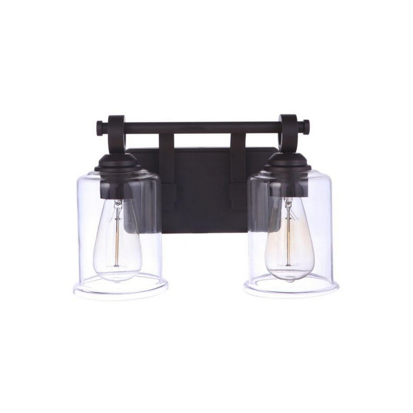 Craftmade Romero 14" 2-Light Espresso Vanity Light With Clear Glass Shades