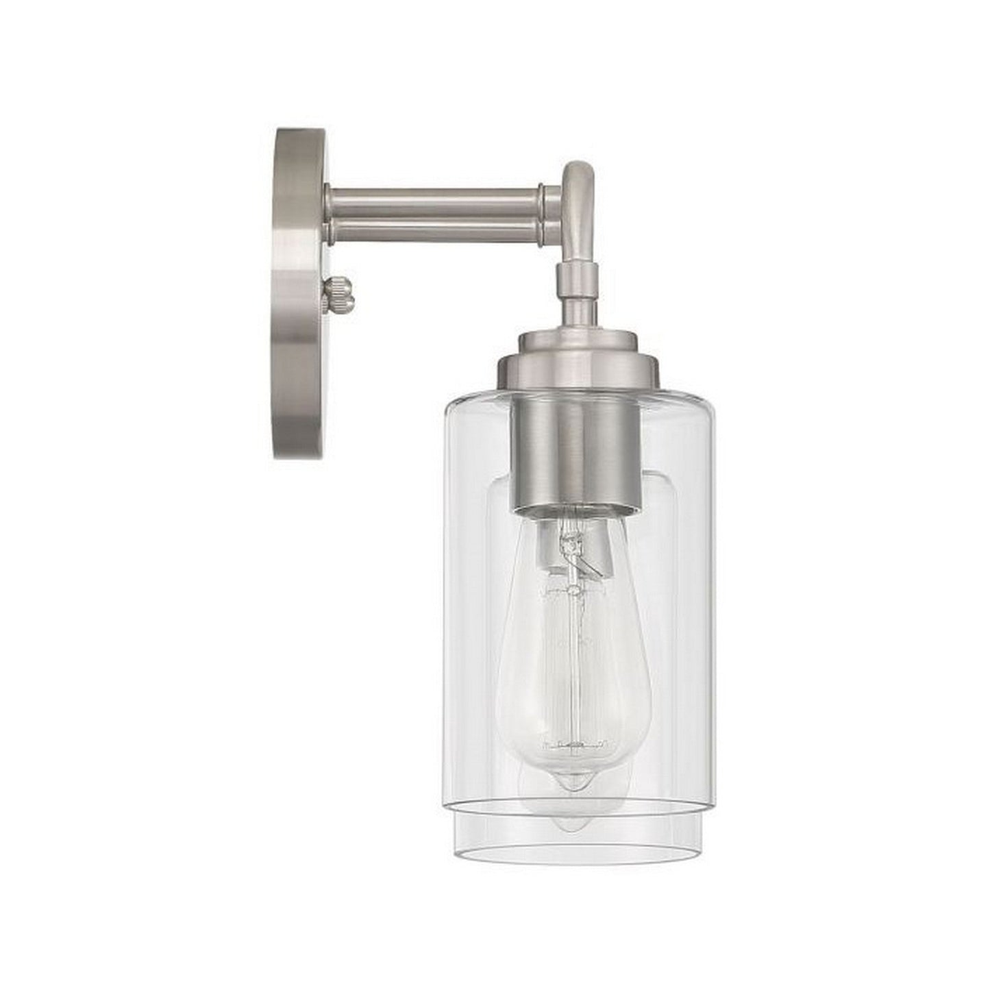 Craftmade Stowe 15" 2-Light Brushed Polished Nickel Vanity Light With Clear Glass Shades