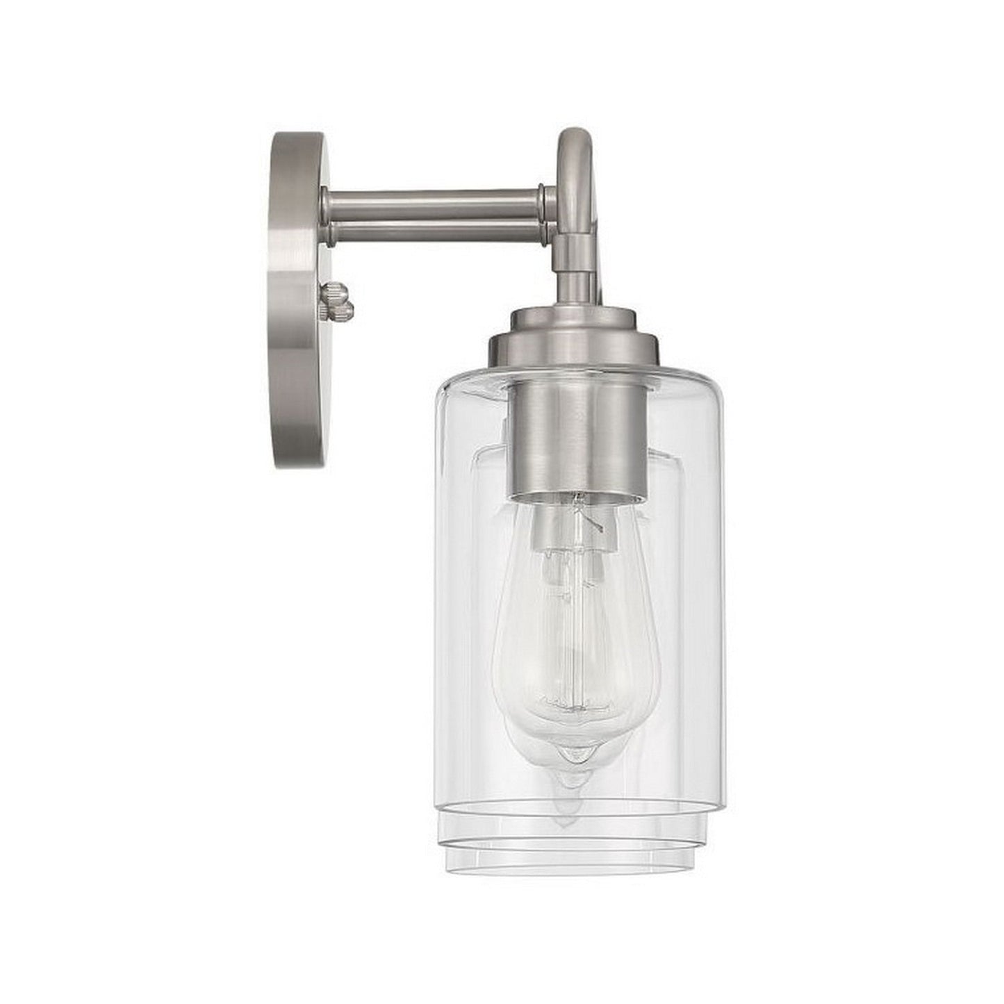 Craftmade Stowe 22" 3-Light Brushed Polished Nickel Vanity Light With Clear Glass Shades