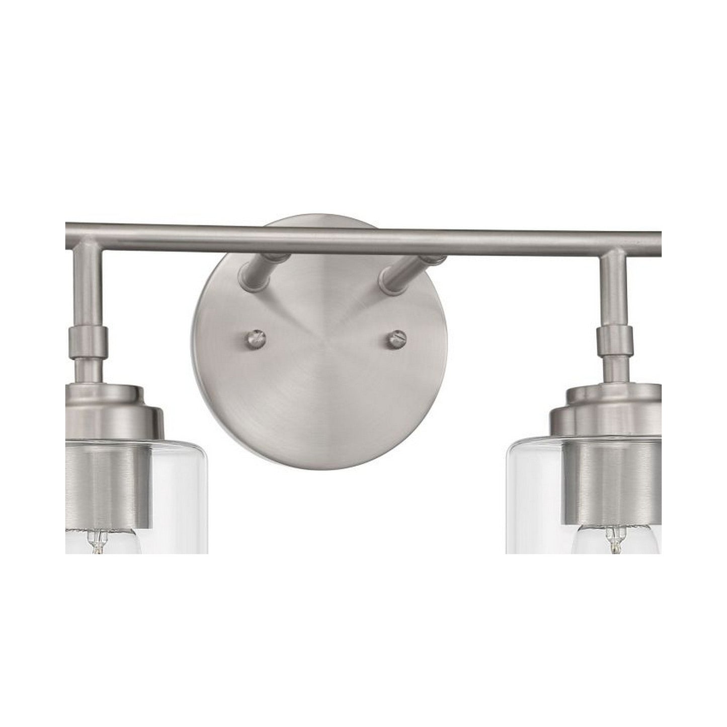 Craftmade Stowe 31" 4-Light Brushed Polished Nickel Vanity Light With Clear Glass Shades