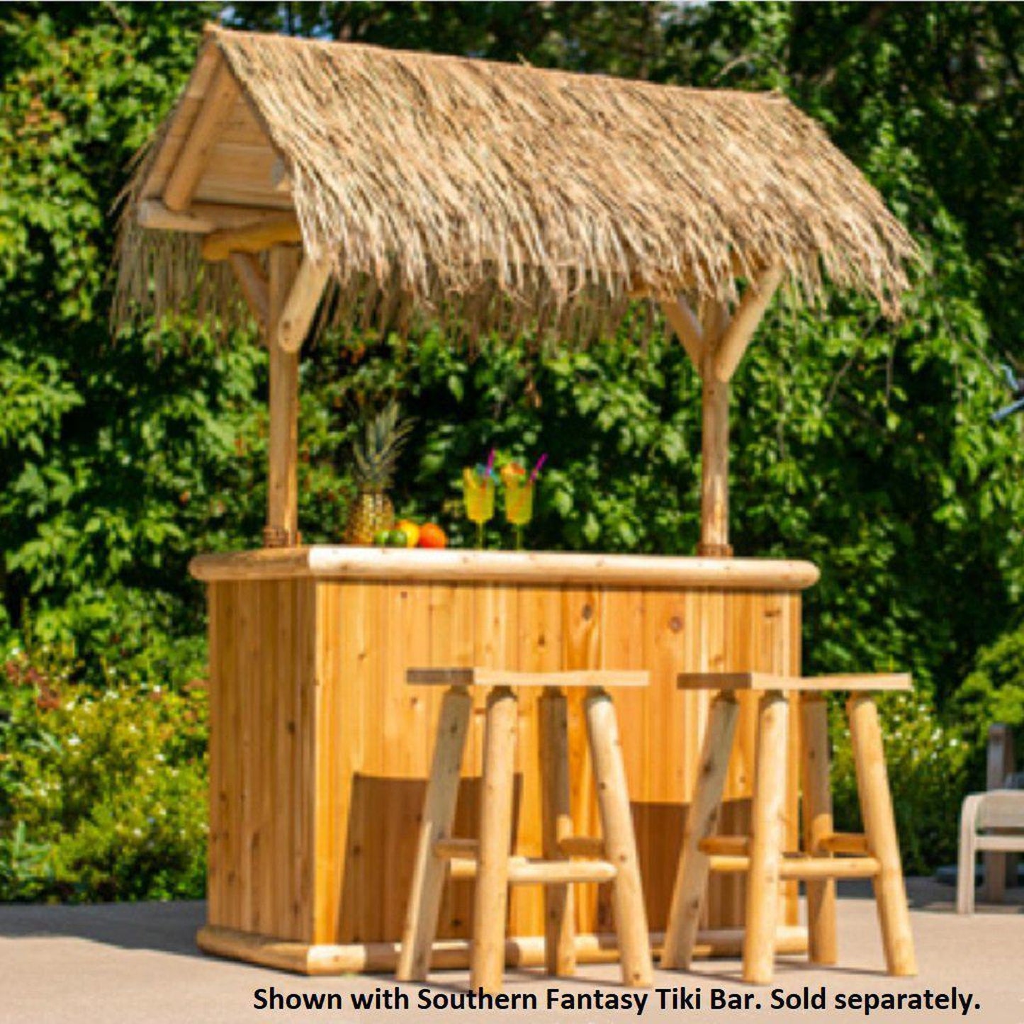 Dundalk LeisureCraft Canadian Timber 30" Saddle Seat Bar Stool