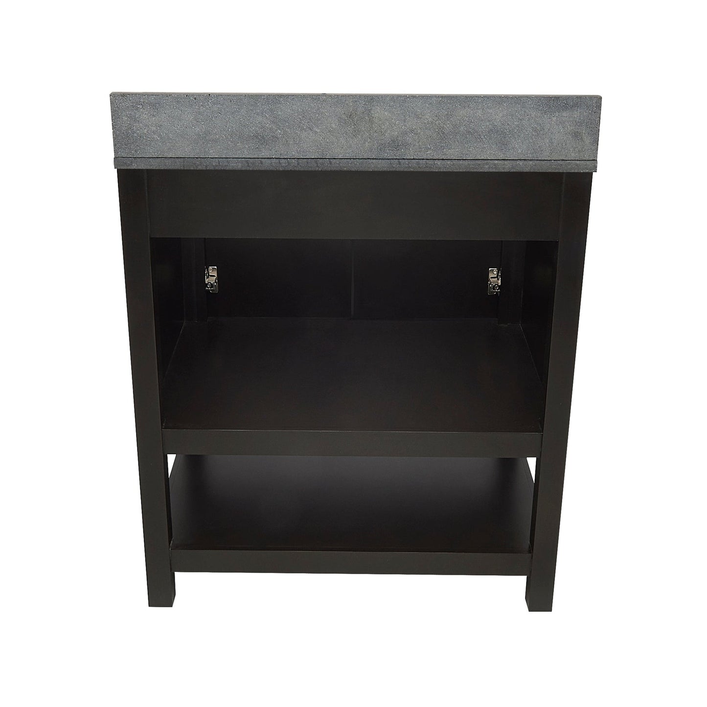Ella's Bubbles Taos 31" Espresso Bathroom Vanity With Galaxy Black Quartz Stone Top With Backsplash and Sink