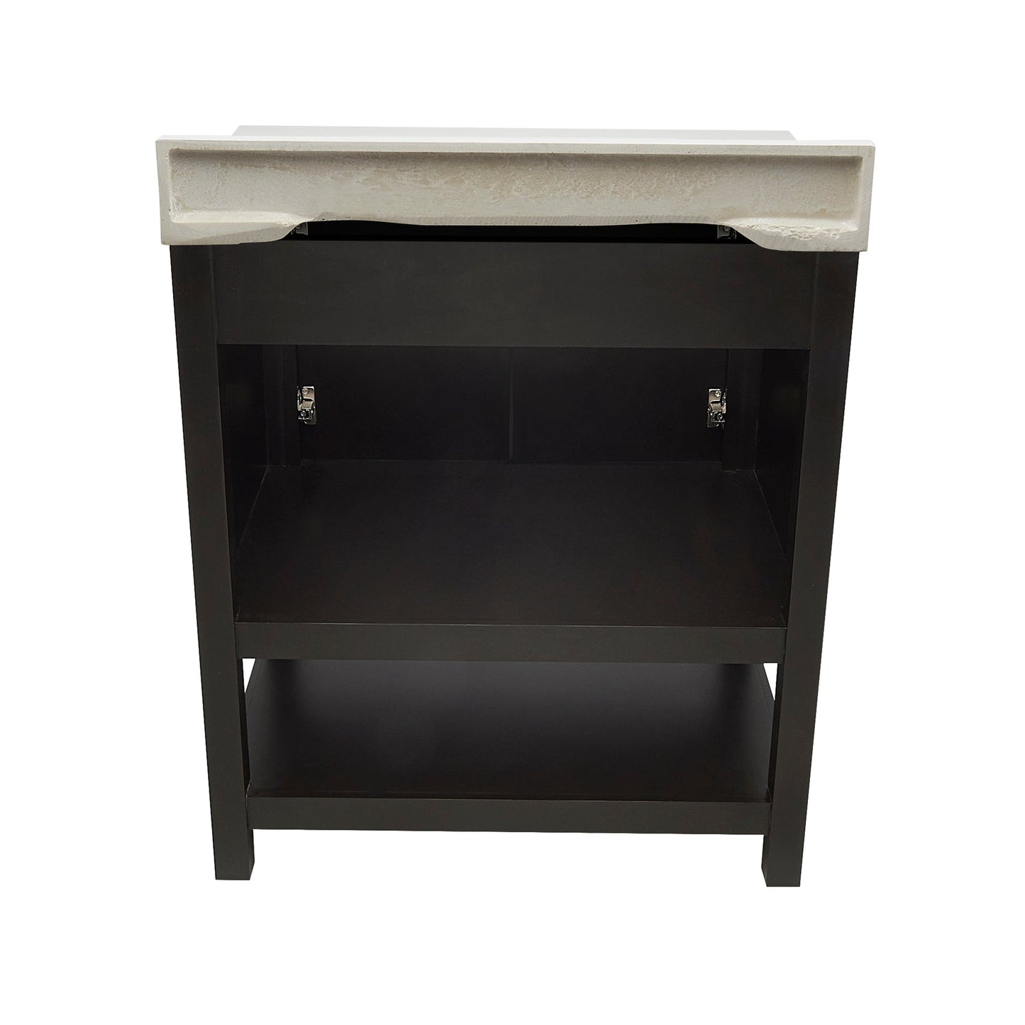 Ella's Bubbles Taos 31" Espresso Bathroom Vanity With White Cultured Marble Top With Backsplash and Sink