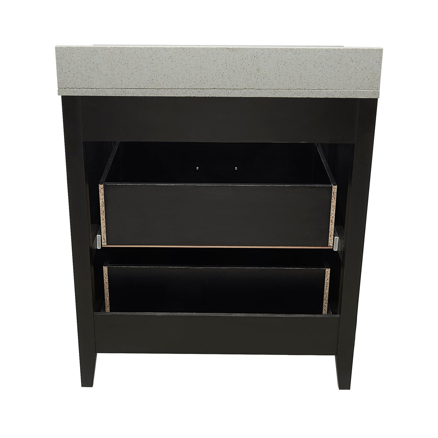 Ella's Bubbles Zermatt 31" Espresso Bathroom Vanity With Galaxy White Quartz Stone Top With Backsplash and Sink