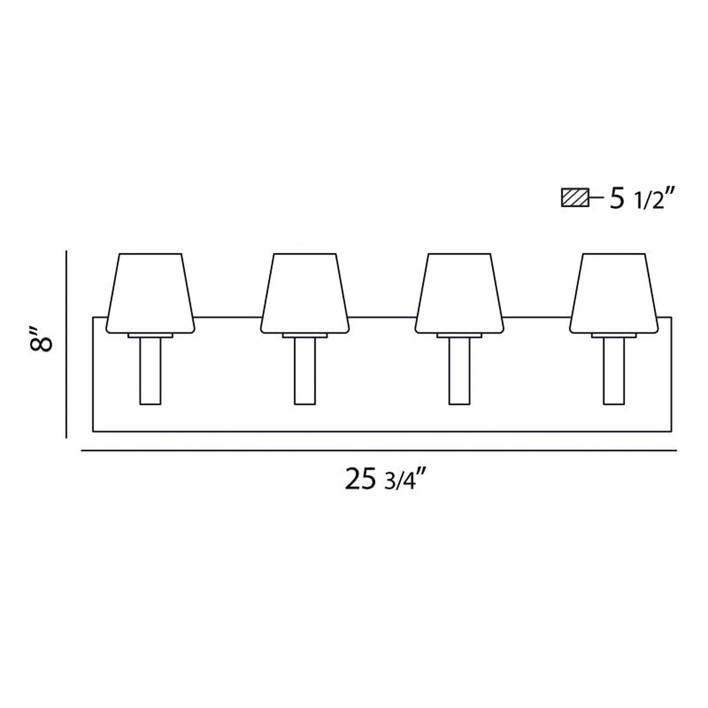 Eurofase Lighting Anglo 26" 4-light Dimmable Halogen Bulb Satin Nickel Bath Bar With Opal White Shades