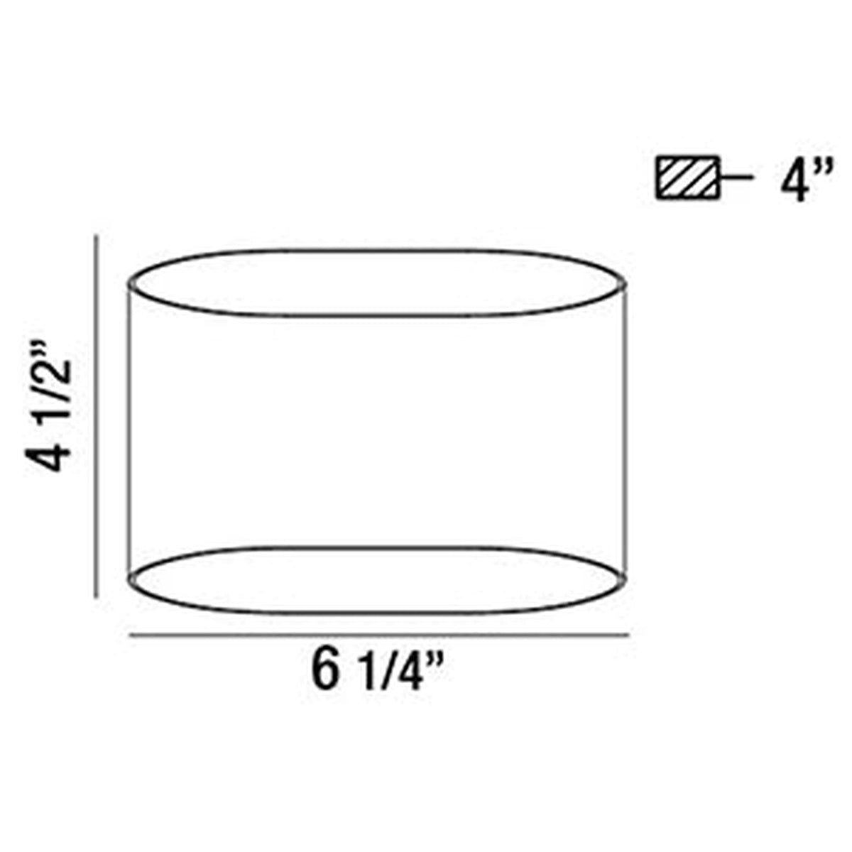 Eurofase Lighting Arch 6" Dimmable Integrated LED Chrome Wall Sconce With White Acrylic Shade
