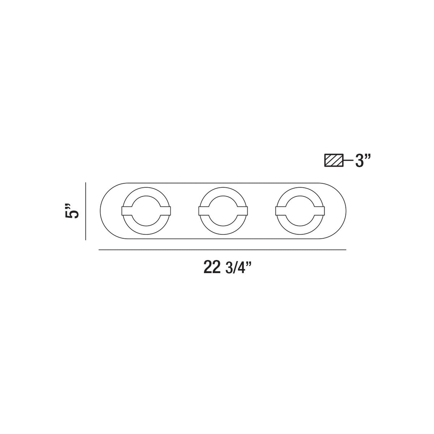 Eurofase Lighting Balewood 22" 3-Light Dimmable Chrome Integrated LED Bath Bar With Circular Frosted Acrylic Shades