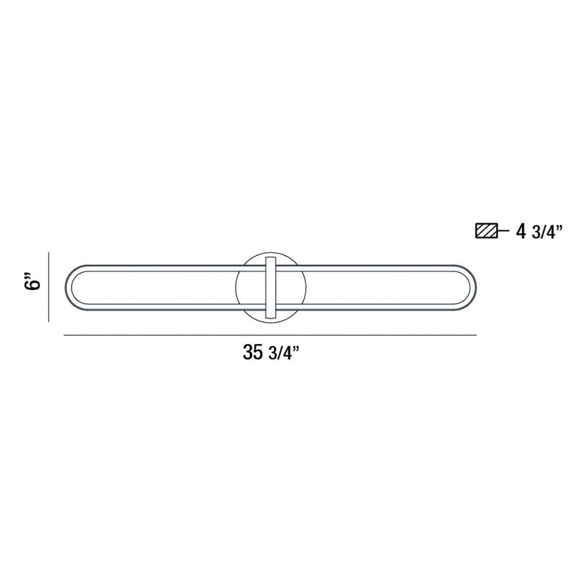 Eurofase Lighting Botton 36" Dimmable Integrated LED Metal Satin Gold Wall Sconce With White Acrylic Shade