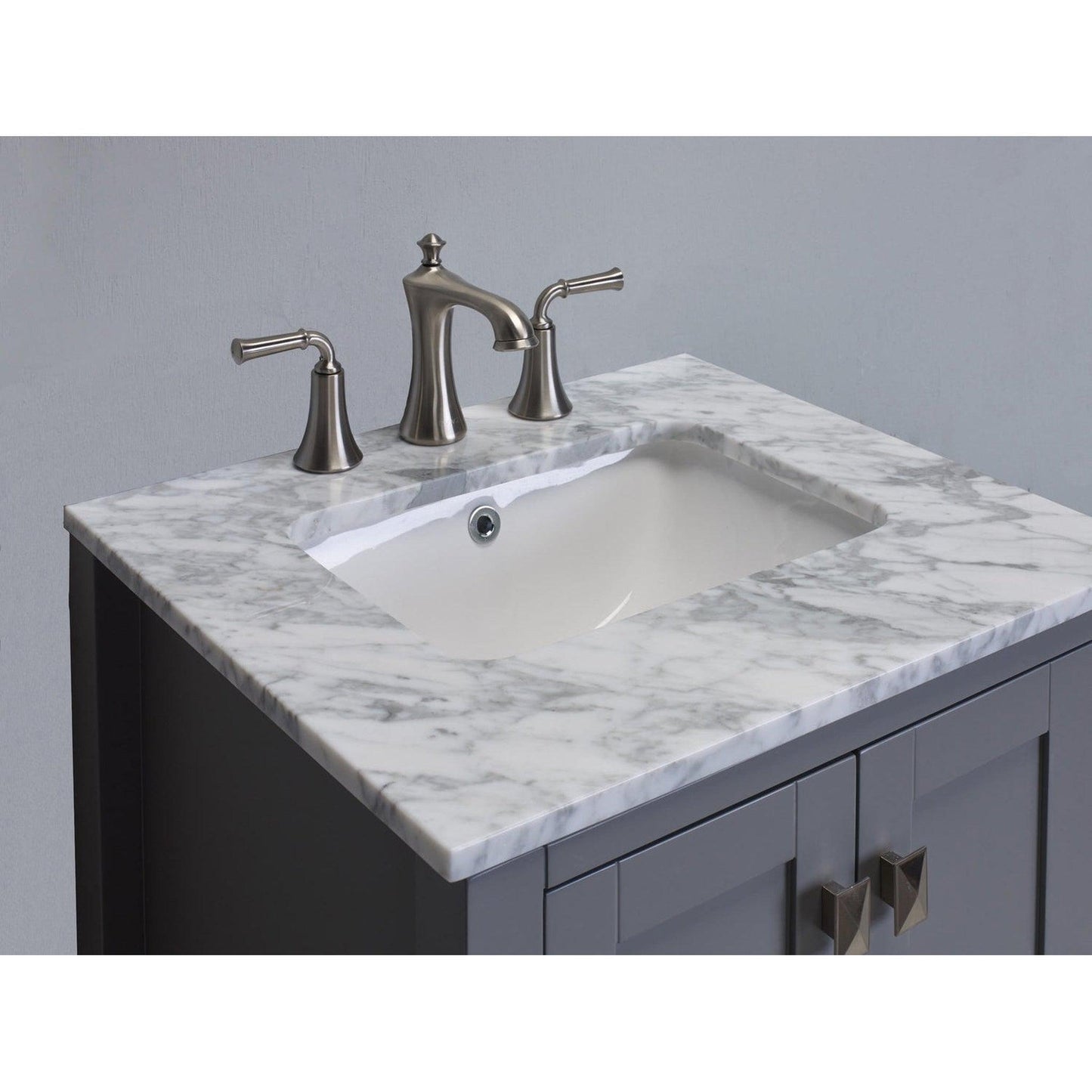 Eviva Aberdeen 30" x 34" Gray Freestanding Bathroom Vanity With Single Undermount Sink