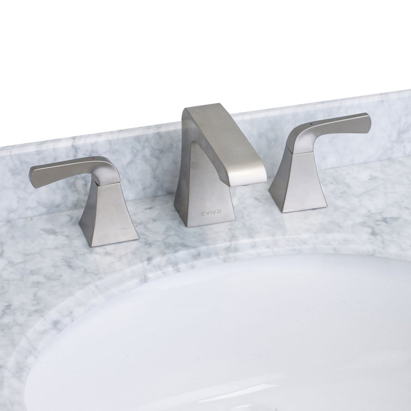 Eviva Butterfly Brushed Nickel Widespread Bathroom Faucet