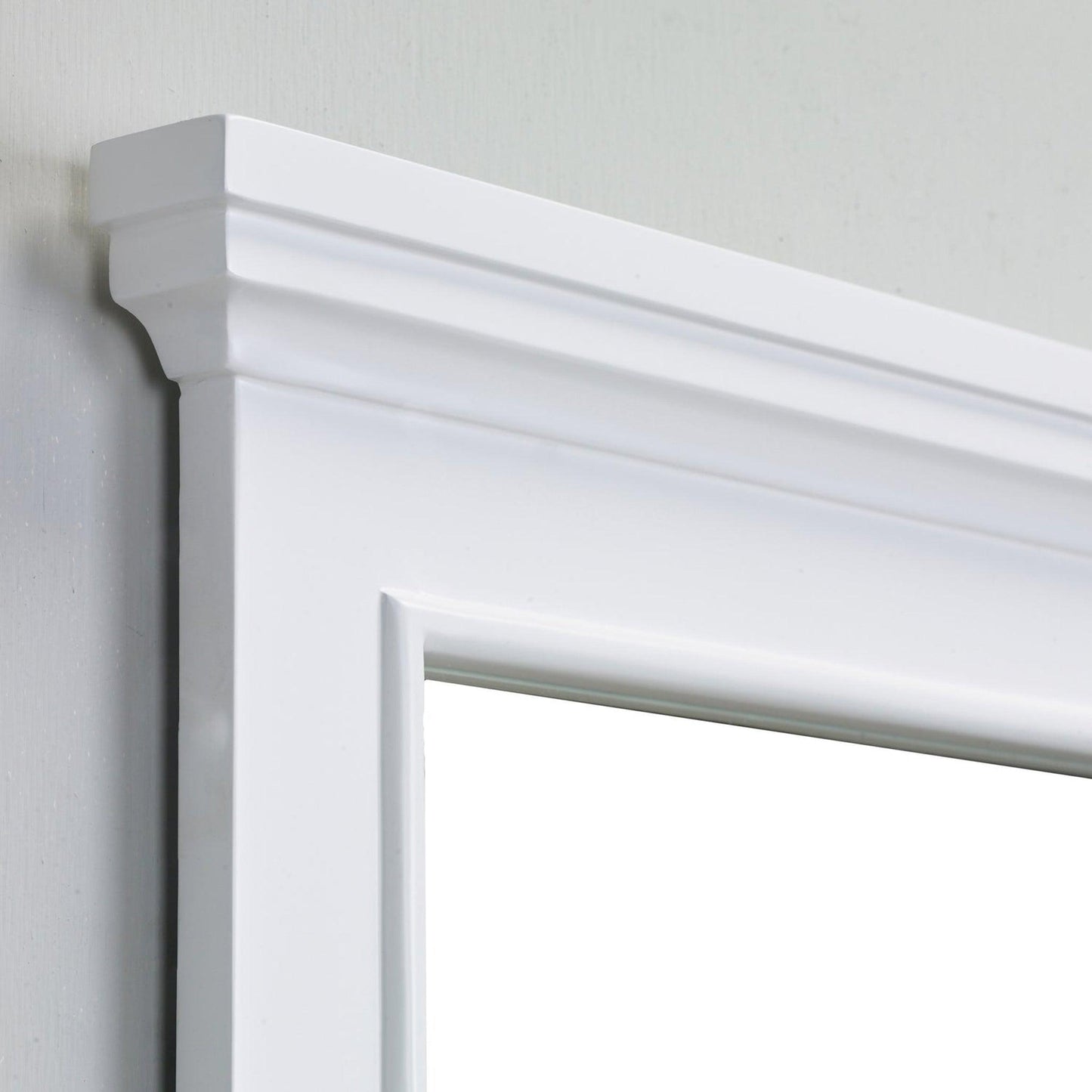 Eviva Elite Stamford 24" x 36" White Full Framed Wall-Mounted Bathroom Mirror