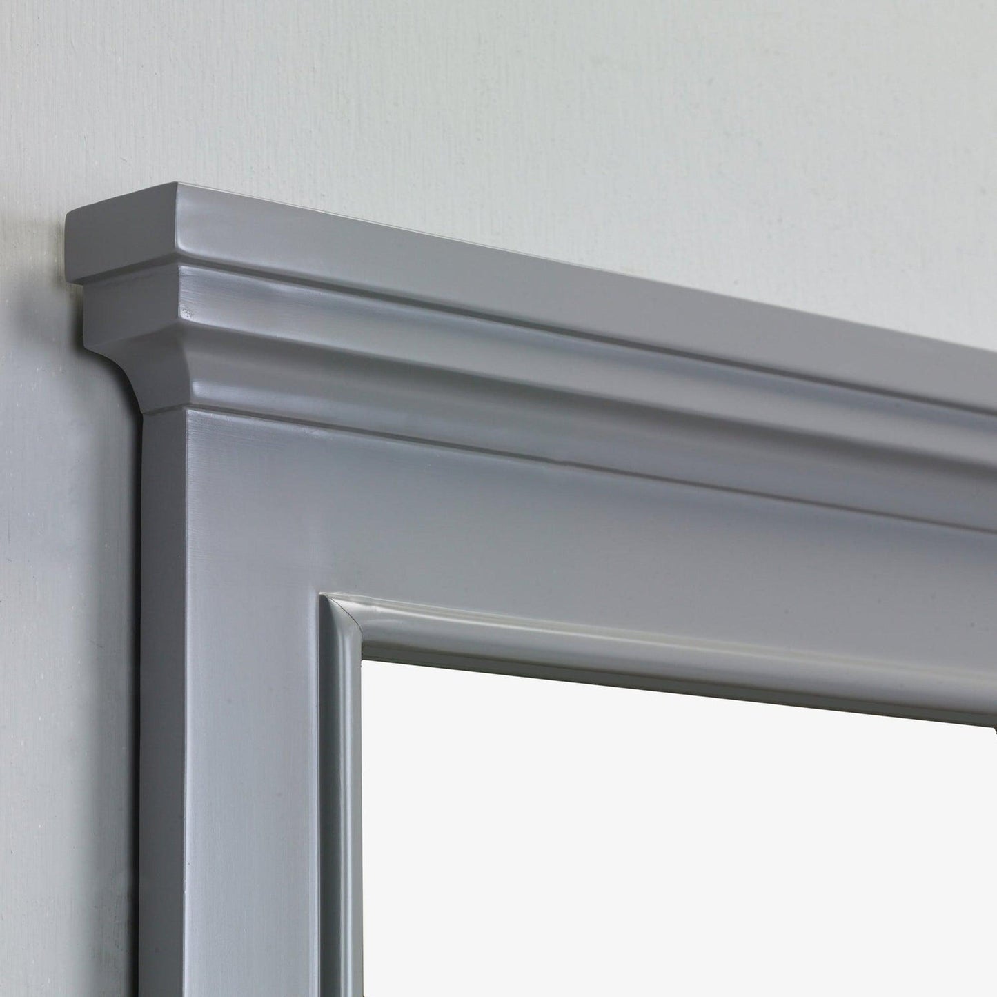 Eviva Elite Stamford 36" x 36" Gray Full Framed Wall-Mounted Bathroom Mirror