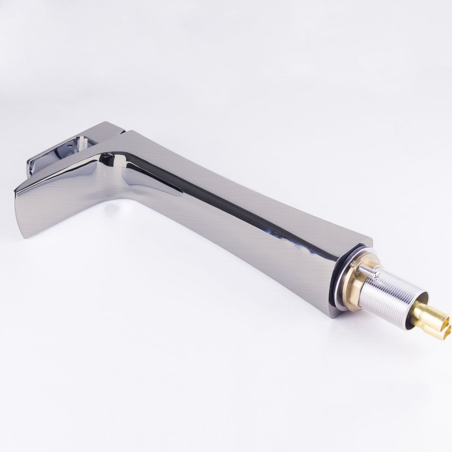 Eviva Lulu Brushed Nickel Vessel Mount Single Hole Bathroom Sink Faucet