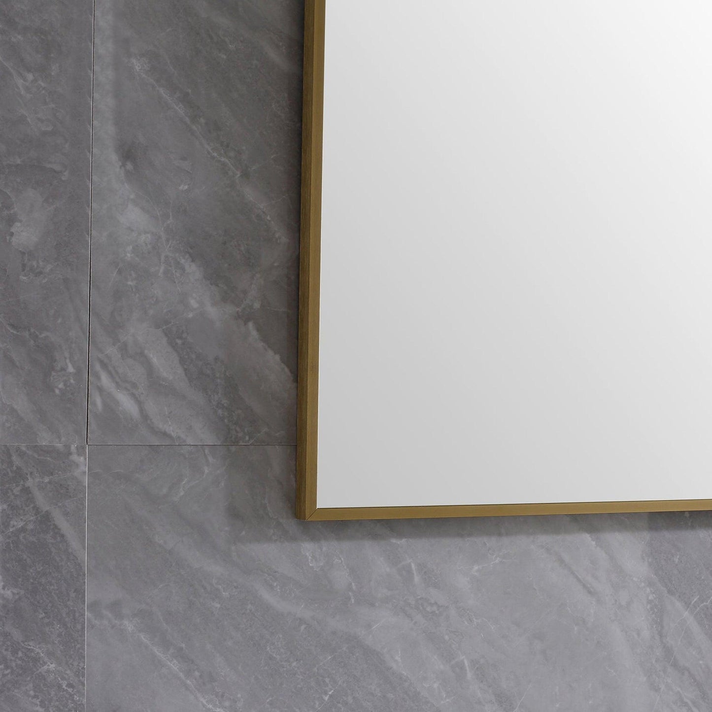 Eviva Modern 60" x 30" Gold Coated Framed Bathroom Mirror