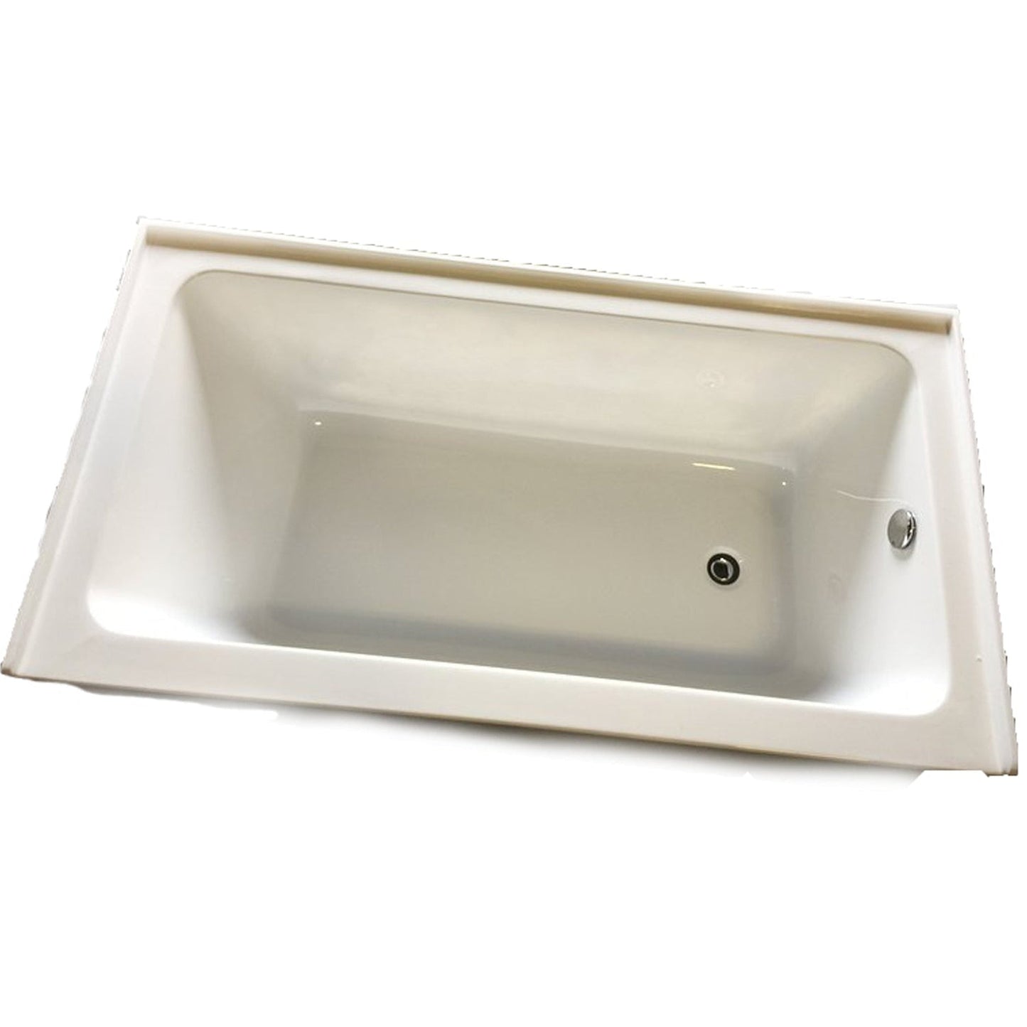 Eviva Nova 60" x 32" Alcove Acrylic Bathtub With Right Hand Drain and Overflow
