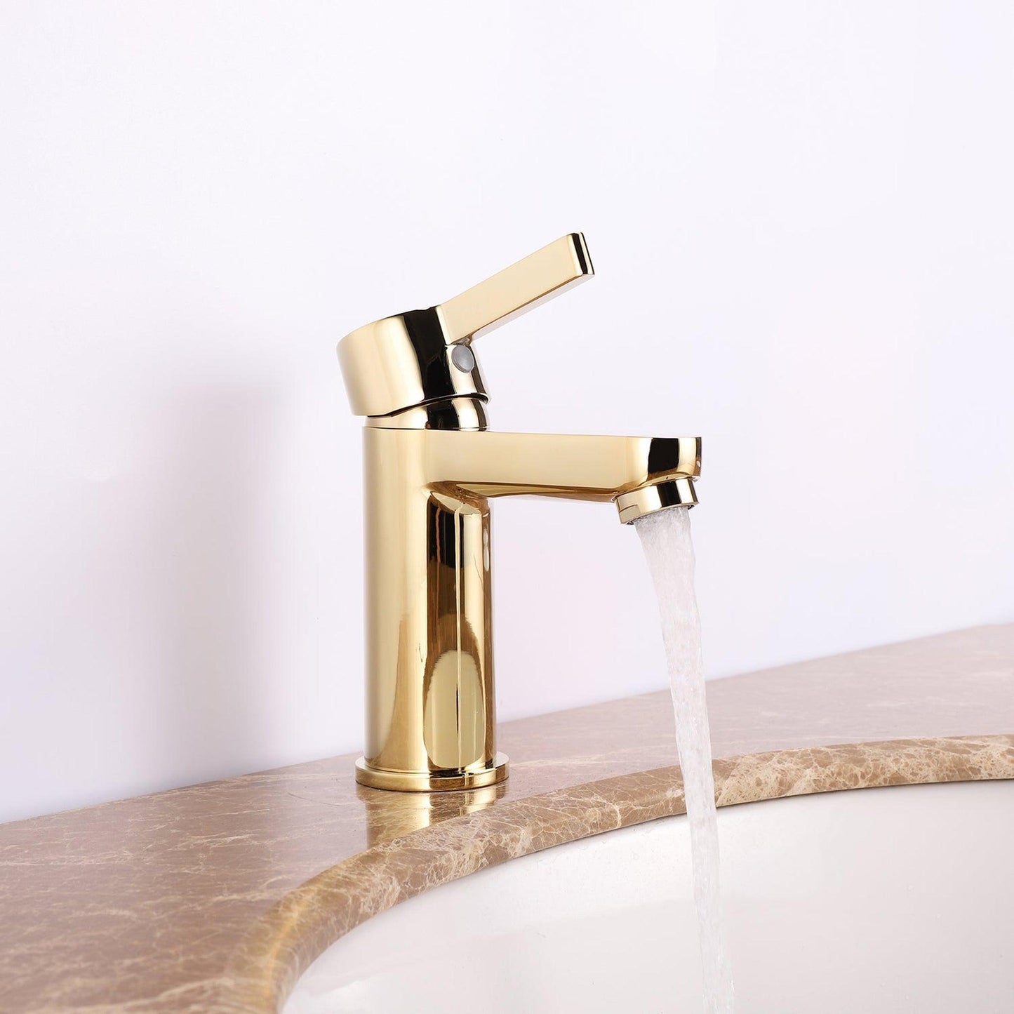 Eviva Silky Gold Coated Single Handle Bathroom Sink Faucet