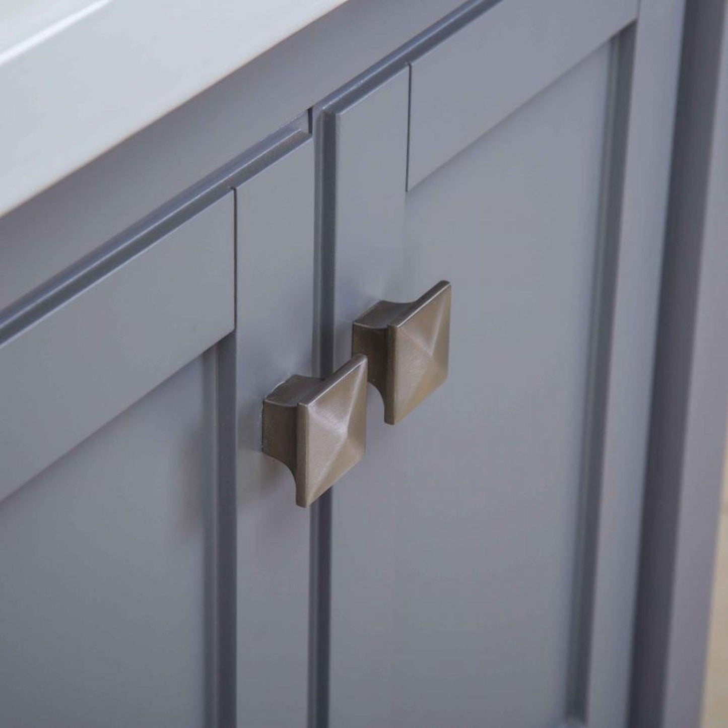 Eviva Tiblisi 24" x 34" Gray Freestanding Bathroom Vanity With White Integrated Porcelain SInk