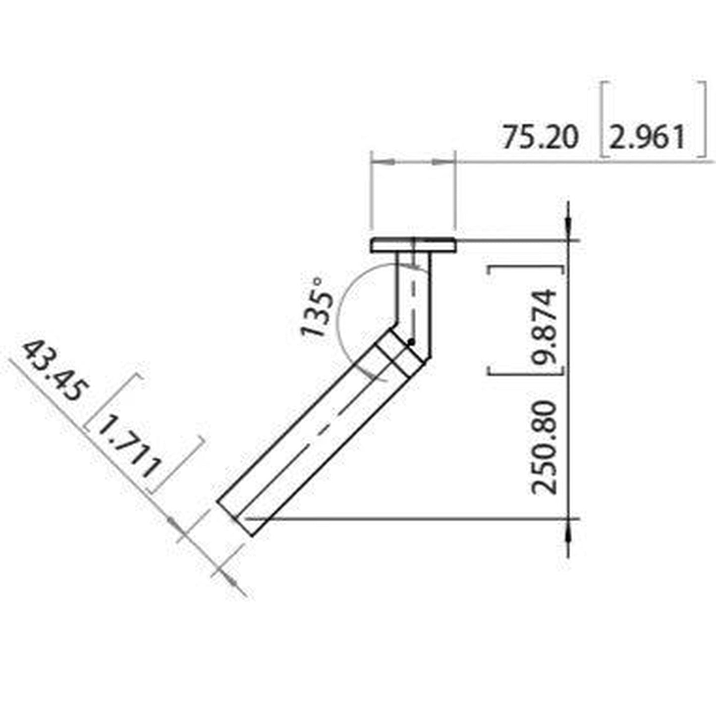 Flusso Faucets Infinity 34" Matte Black Solid Brass Wall-Mounted Bathroom Sink Faucet With Handle and Hidden Aerator