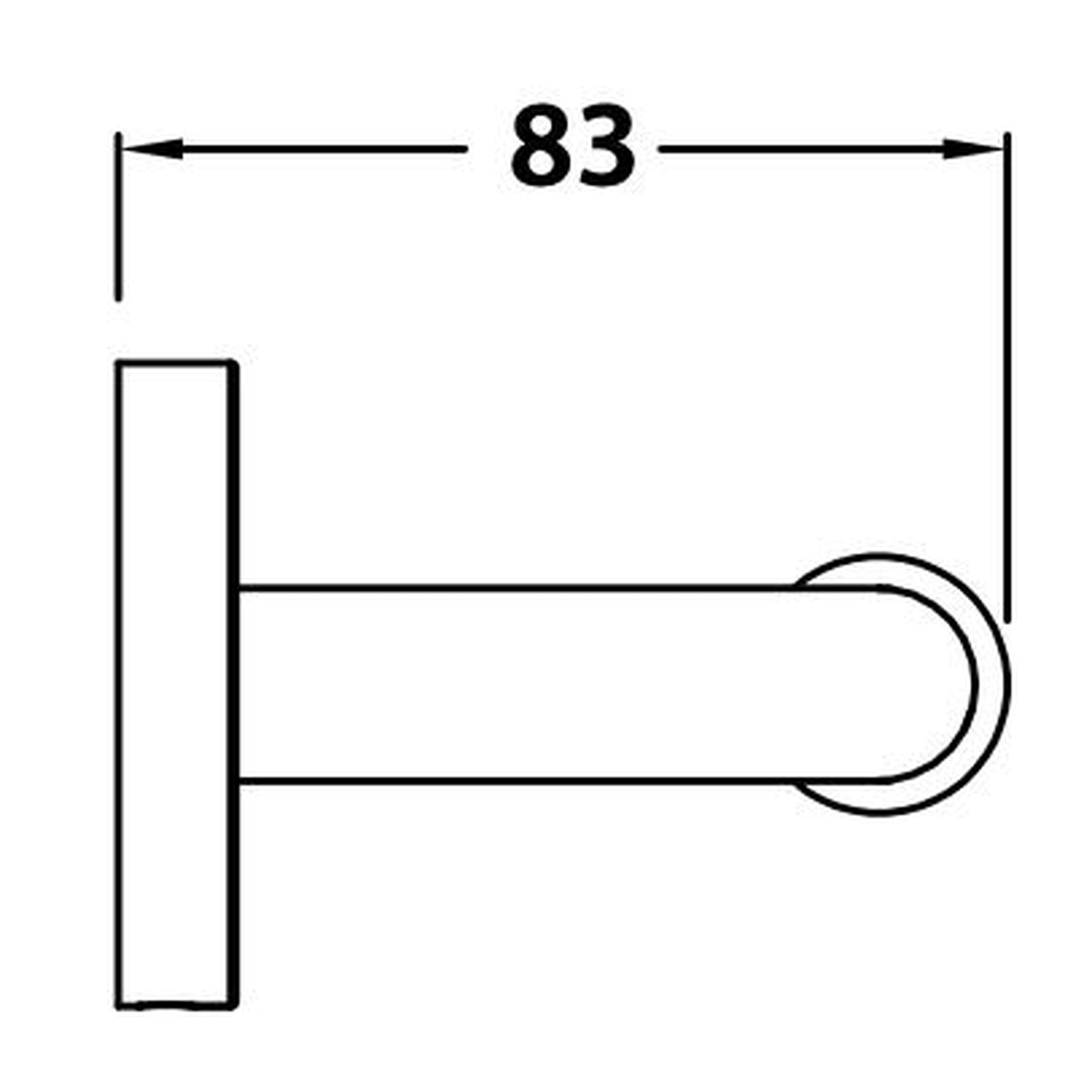 Flusso Faucets Serie 100 7" Mini Matte Black Solid Brass Wall-Mounted Bathroom Towel Bar