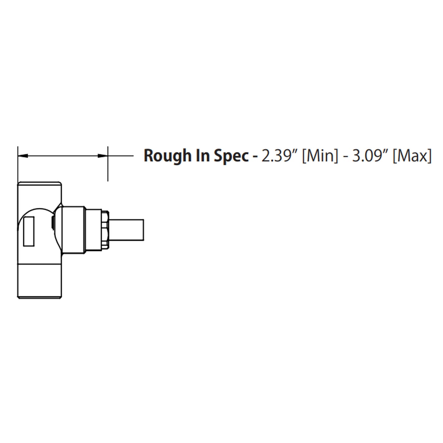 Flusso Faucets Serie 100 8" Three-Hole Satin Brass PVD Wall-Mounted Bathtub Faucet With 0.50" Rough-In Valve