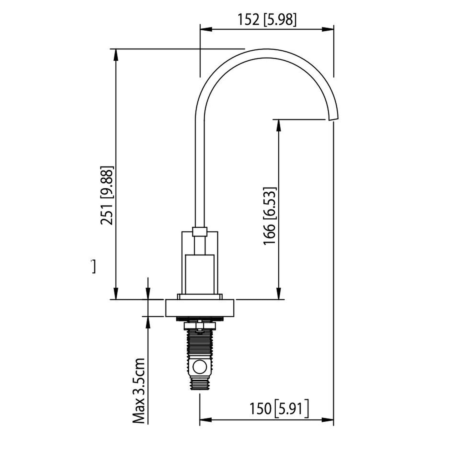 Flusso Faucets Serie 150 10" Three-Hole Chrome Solid Brass Deck-Mounted Widespread Bathroom Sink Faucet With Overflow Pop-Up Drain