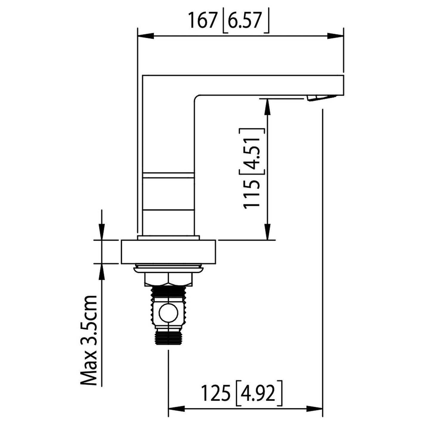 Flusso Faucets Serie 196 13" Three-Hole Brushed Nickel PVD Solid Brass Deck-Mounted Widespread Bathroom Sink Faucet With Overflow Pop-Up Drain