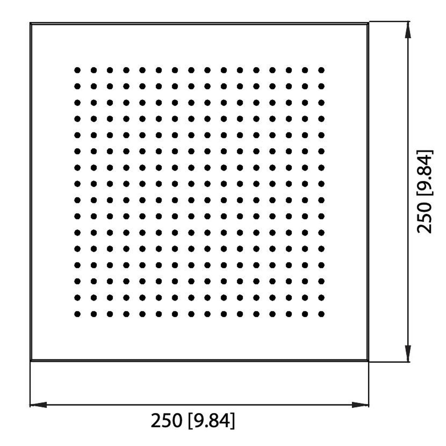 Flusso Faucets Universal Fixtures 10" Single Function Square Satin Brass PVD Solid Brass Rain Shower Head With 15" Wall Mounted Shower Arm