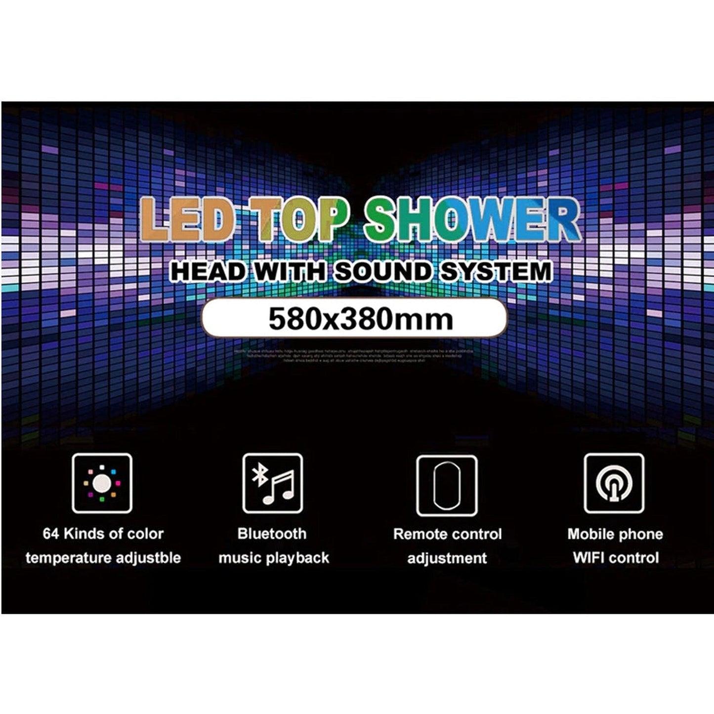 Fontana Ravenna Rose Gold Recessed Ceiling Mounted Thermostatic Touch Panel Controlled LED Rainfall Waterfall Shower System With 6-Jet Body Sprays and Hand Shower