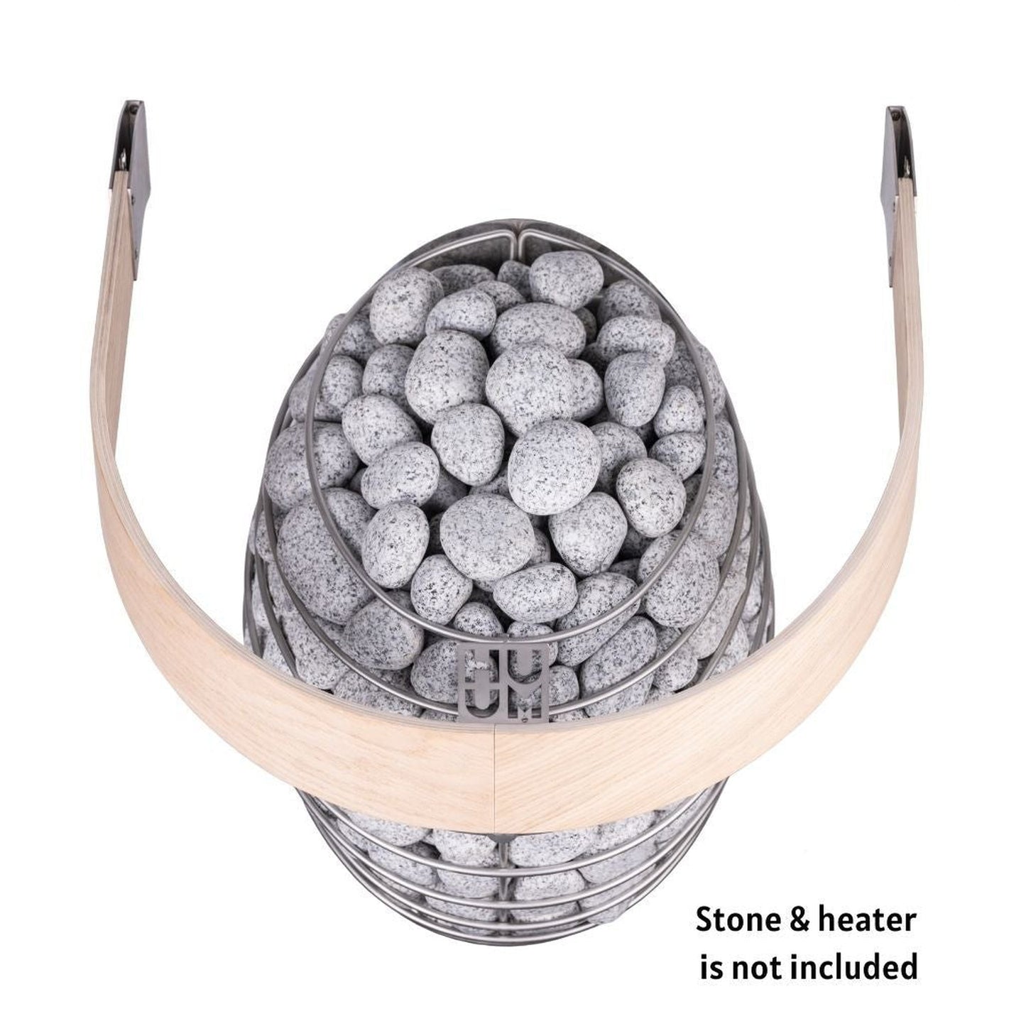 HUMM DROP Series 23" x 9" x 3" Wood Safety Rail for Sauna Heaters