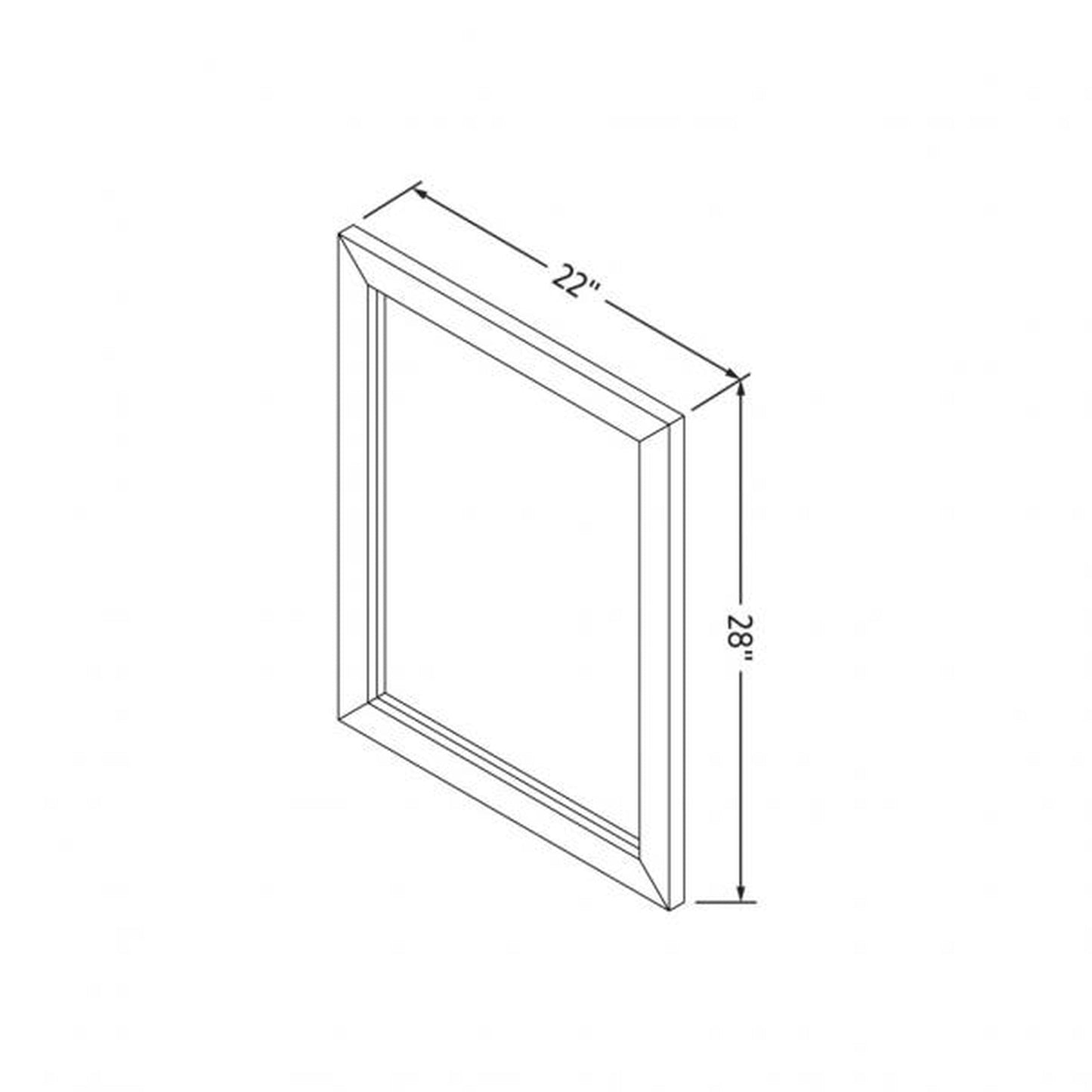 Hardware Resources Jeffrey Alexander 2nd Gen Cade 22" x 28" Hale Blue Mirror