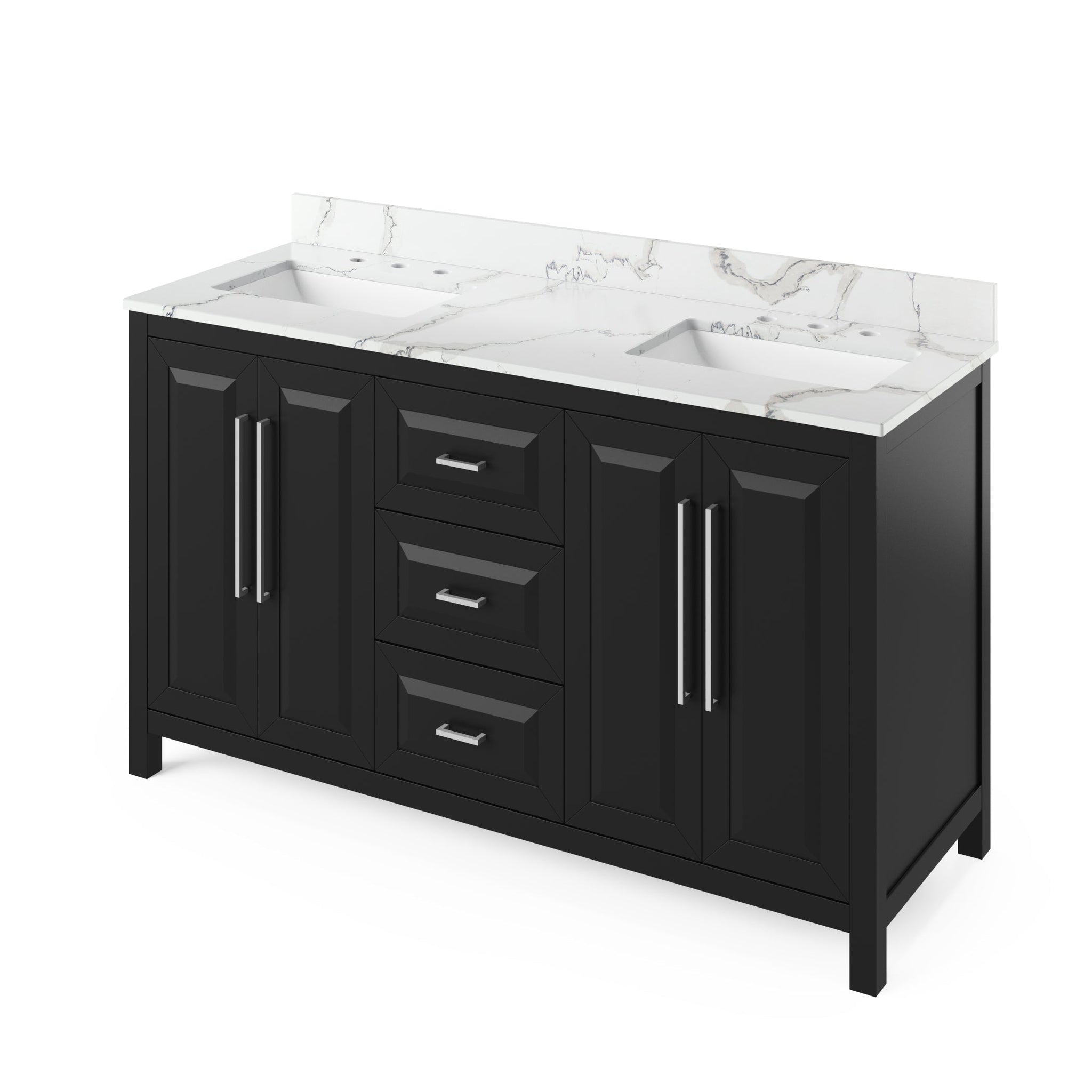 Hardware Resources Jeffrey Alexander Cade Vanities 60" Black Freestand