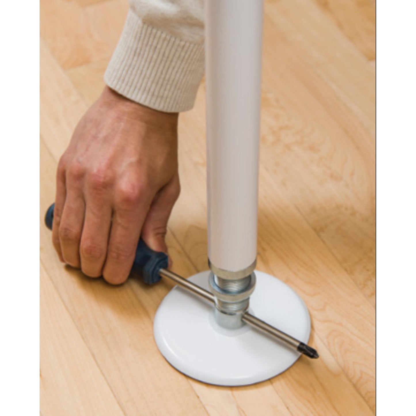 HealthCraft SuperPole White With Angled Ceiling Plate Safety Pole