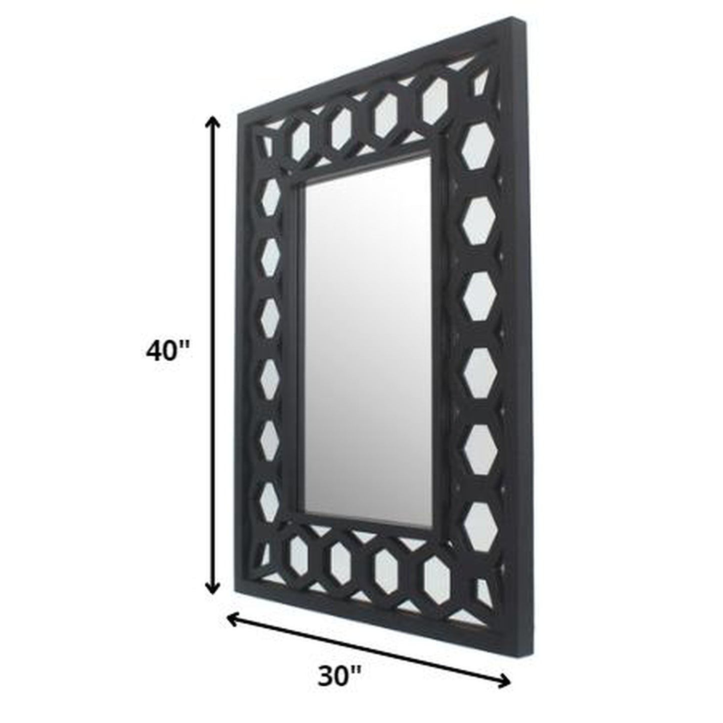 HomeRoots Black Vintage Dressing Mirror