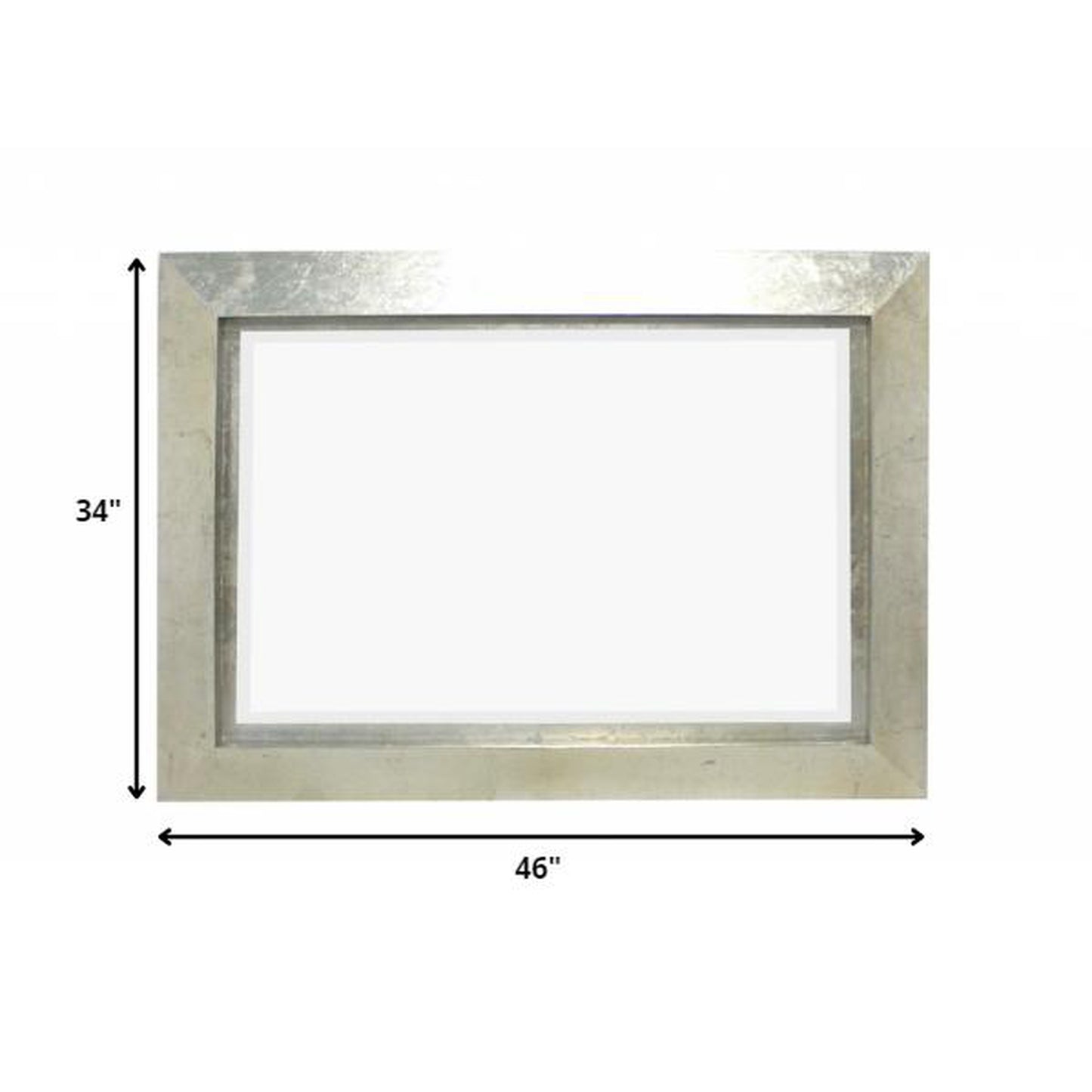 HomeRoots Rectangular Cosmetic Mirror In Silver Finish
