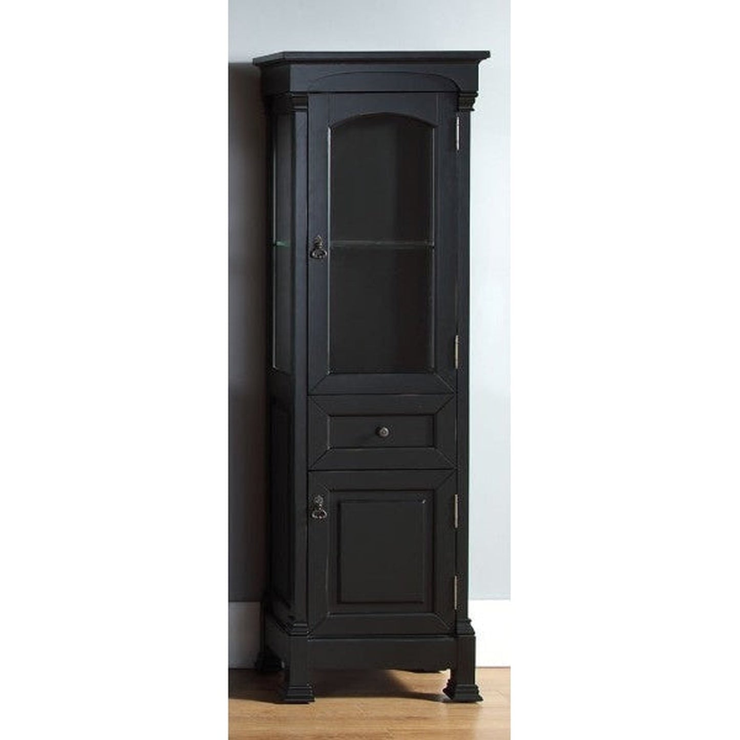 James Martin Brookfield 21" Antique Black Linen Cabinet