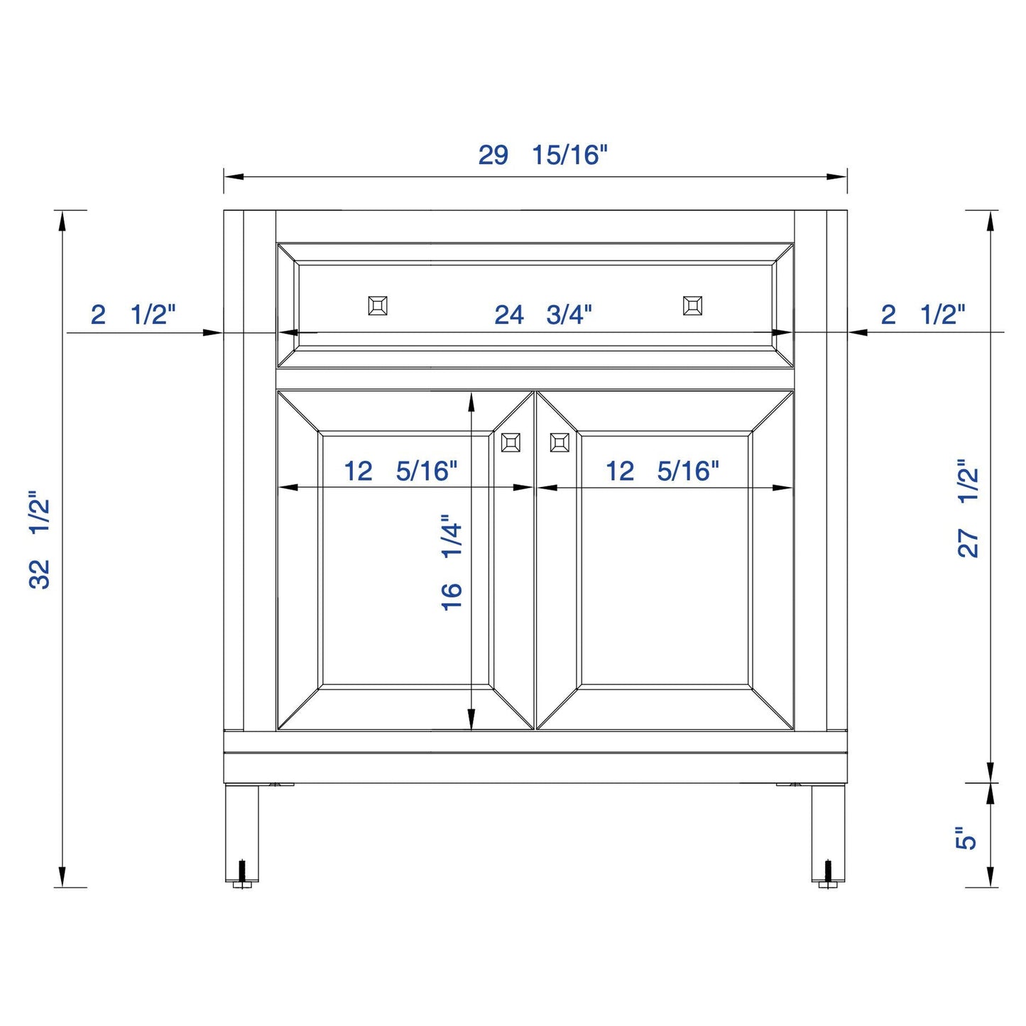 James Martin Chicago 30" Single Whitewashed Walnut Bathroom Vanity