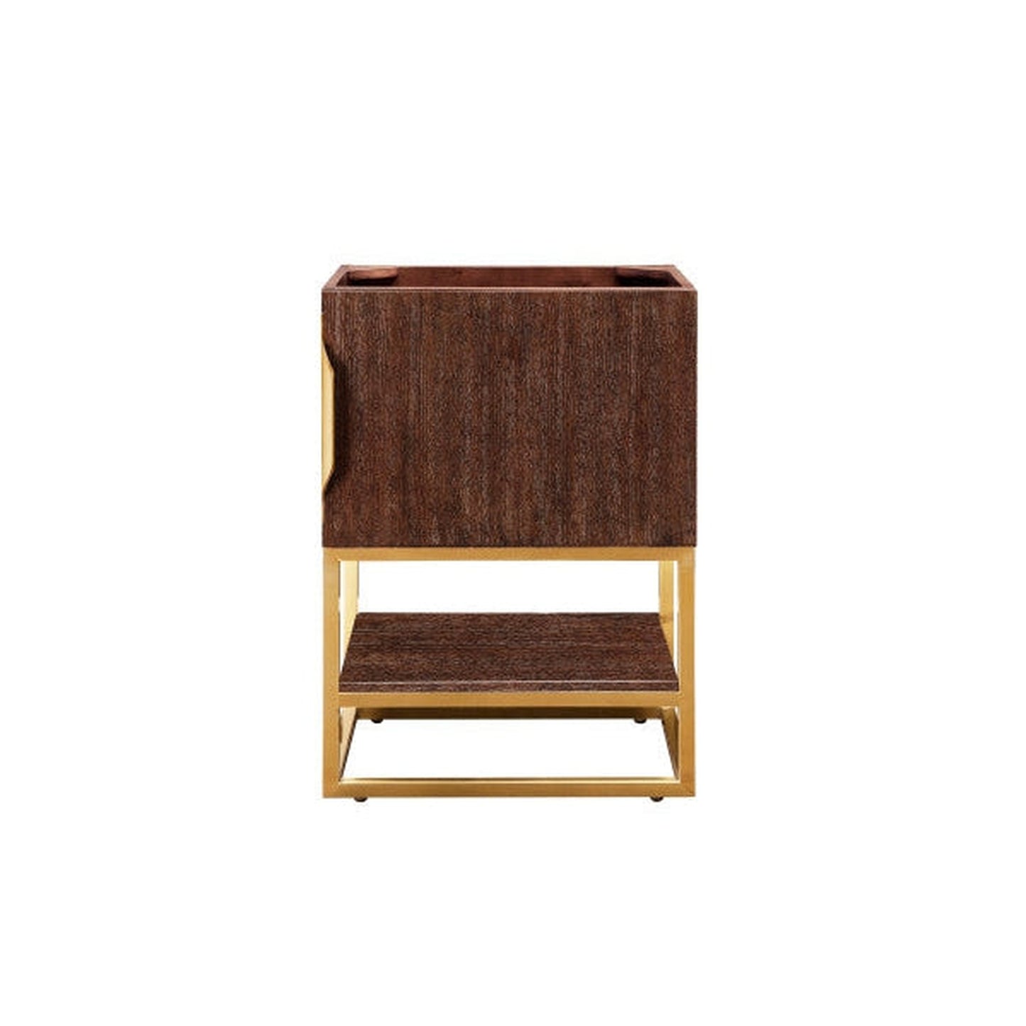 James Martin Columbia 24" Single Coffee Oak Bathroom Vanity With Radiant Gold Hardware