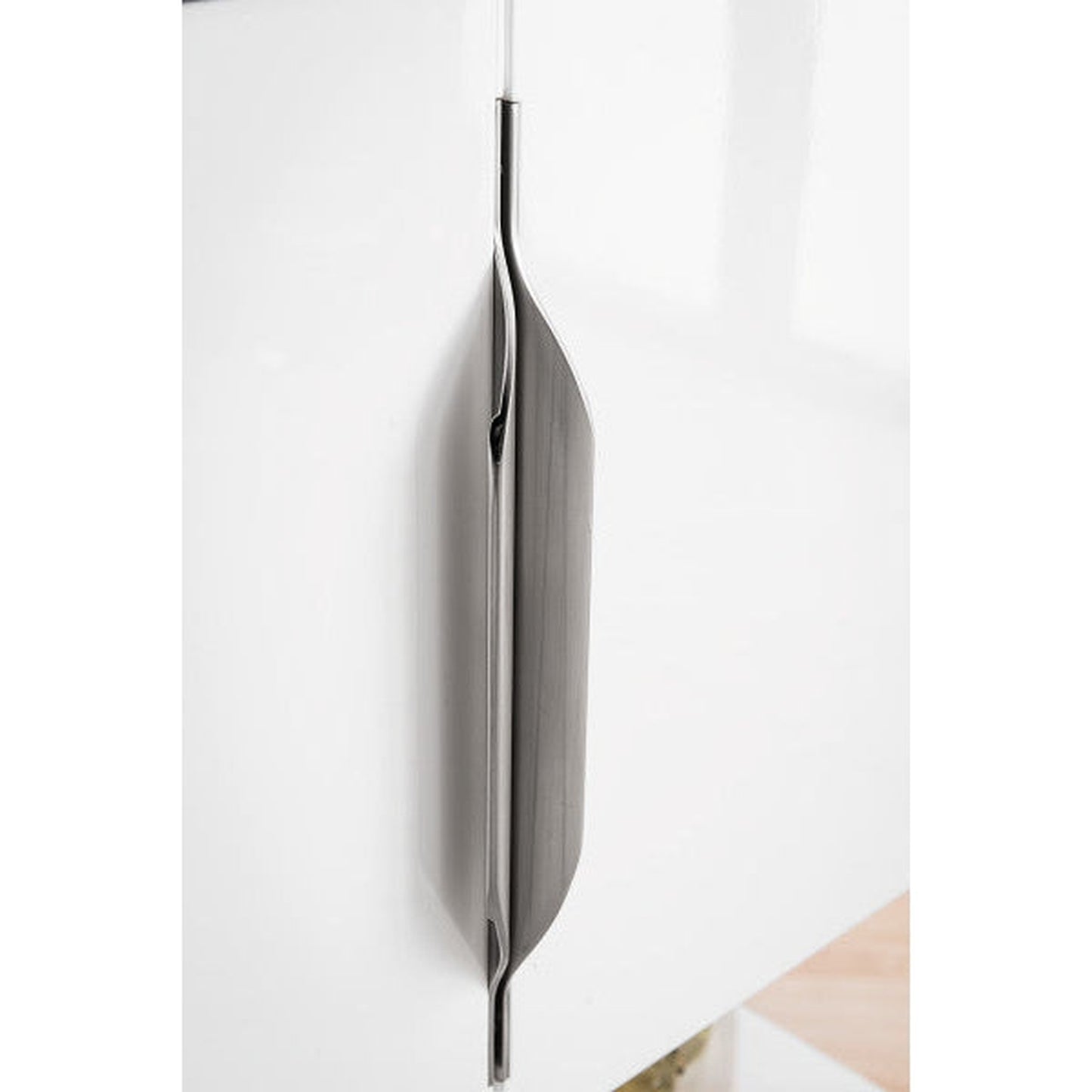 James Martin Columbia 32" Single Glossy White Bathroom Vanity With 2" Glossy White Composite Countertop