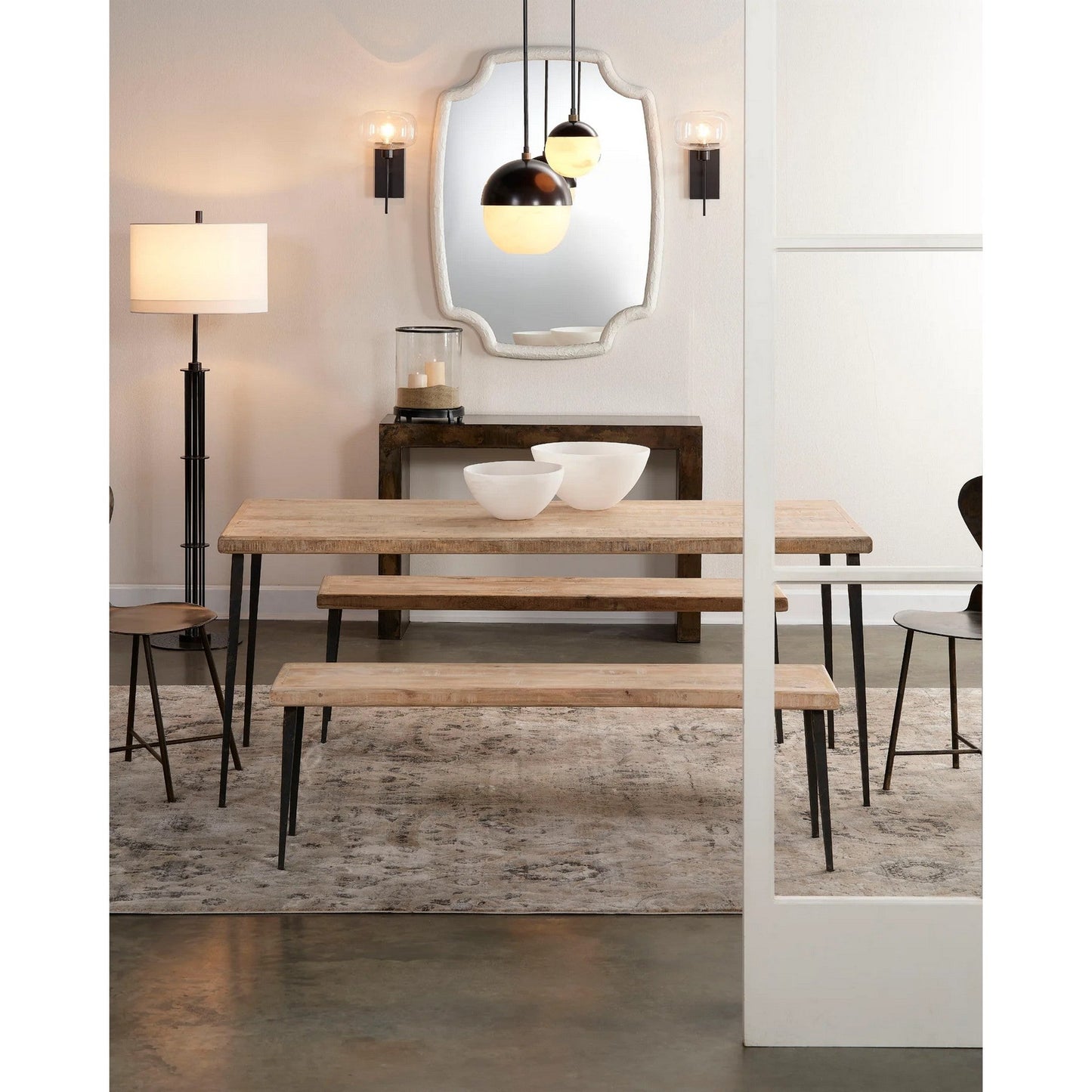 Jamie Young Scando 9" x 14 1-Light Oil Rubbed Bronze Wall Sconce With Clear Blown Glass Shade