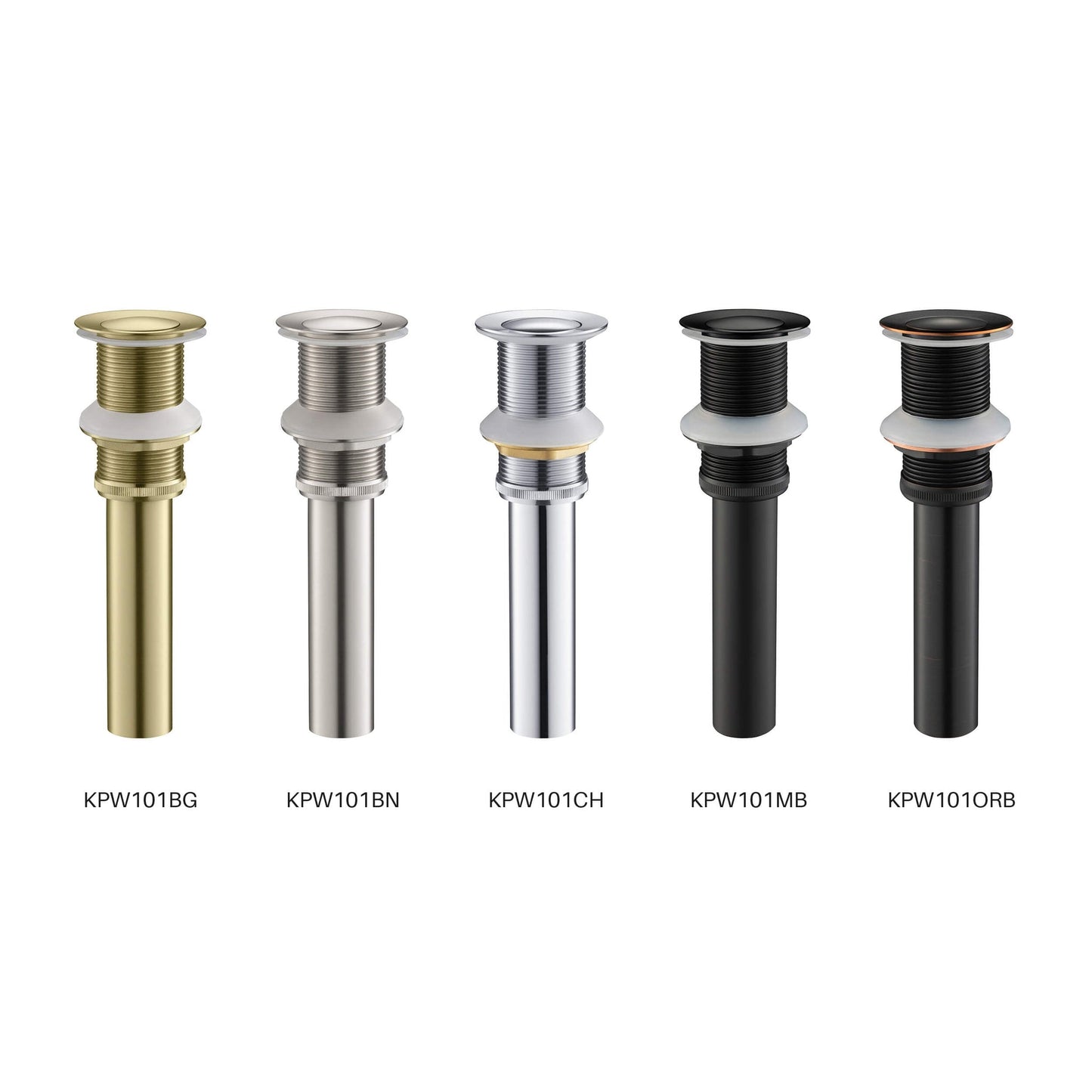 KIBI Brass Bathroom Vessel Sink Pop-Up Drain Stopper Small Cover Without Overflow in Brushed Gold Finish