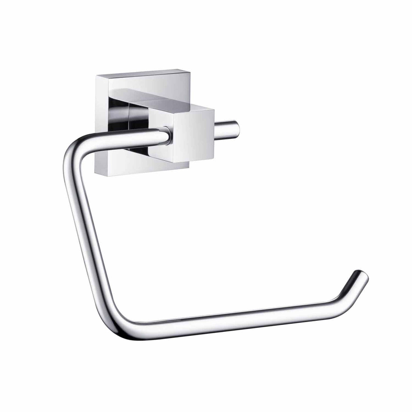 KIBI Cube Brass Bathroom Toilet Paper Holder in Brushed Nickel Finish
