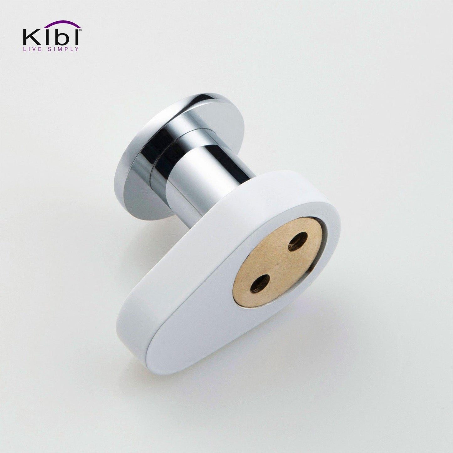 KIBI Volcano Bathroom Robe Hook in Chrome White Finish